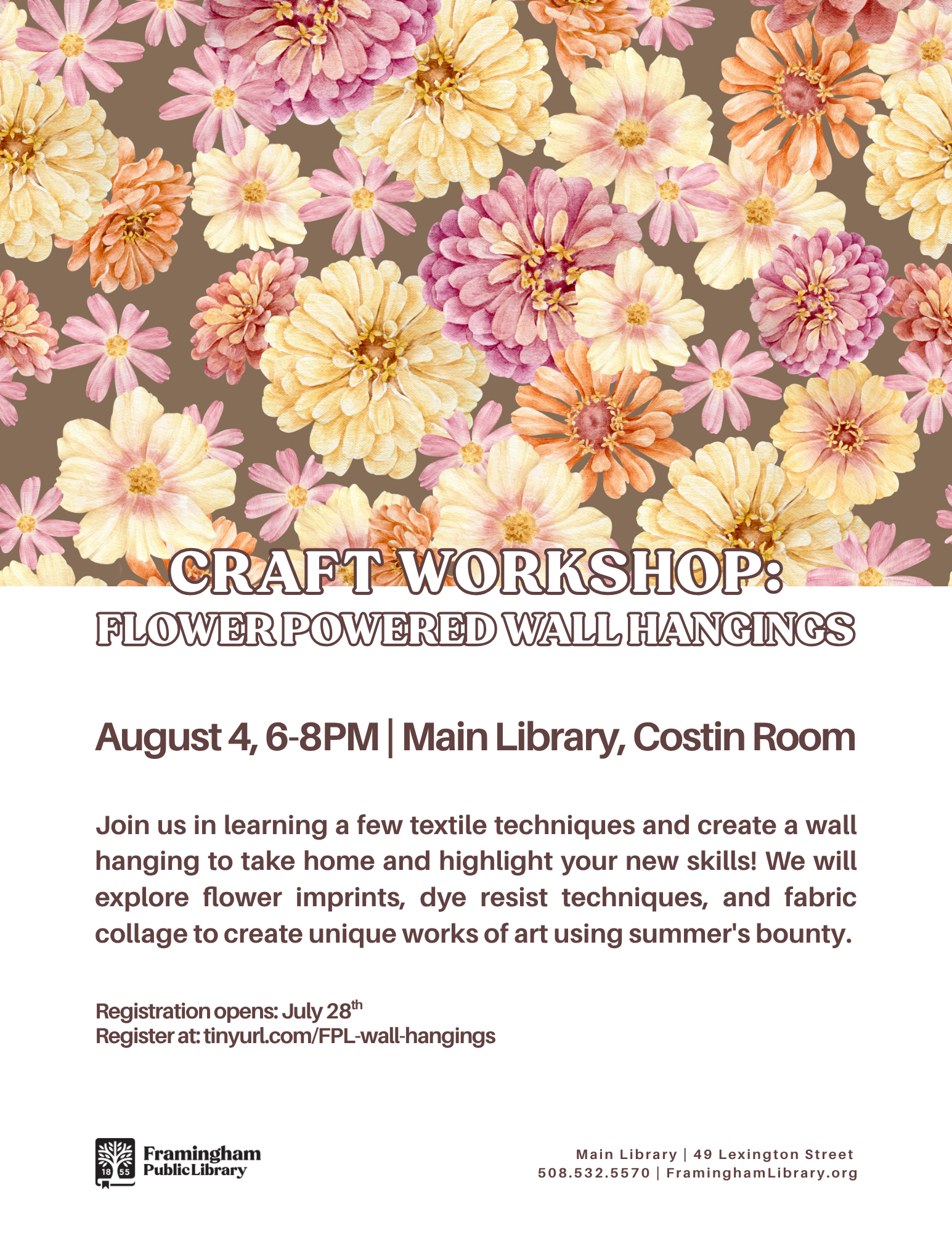 Craft Workshop: Flower Powered Wall Hangings thumbnail Photo