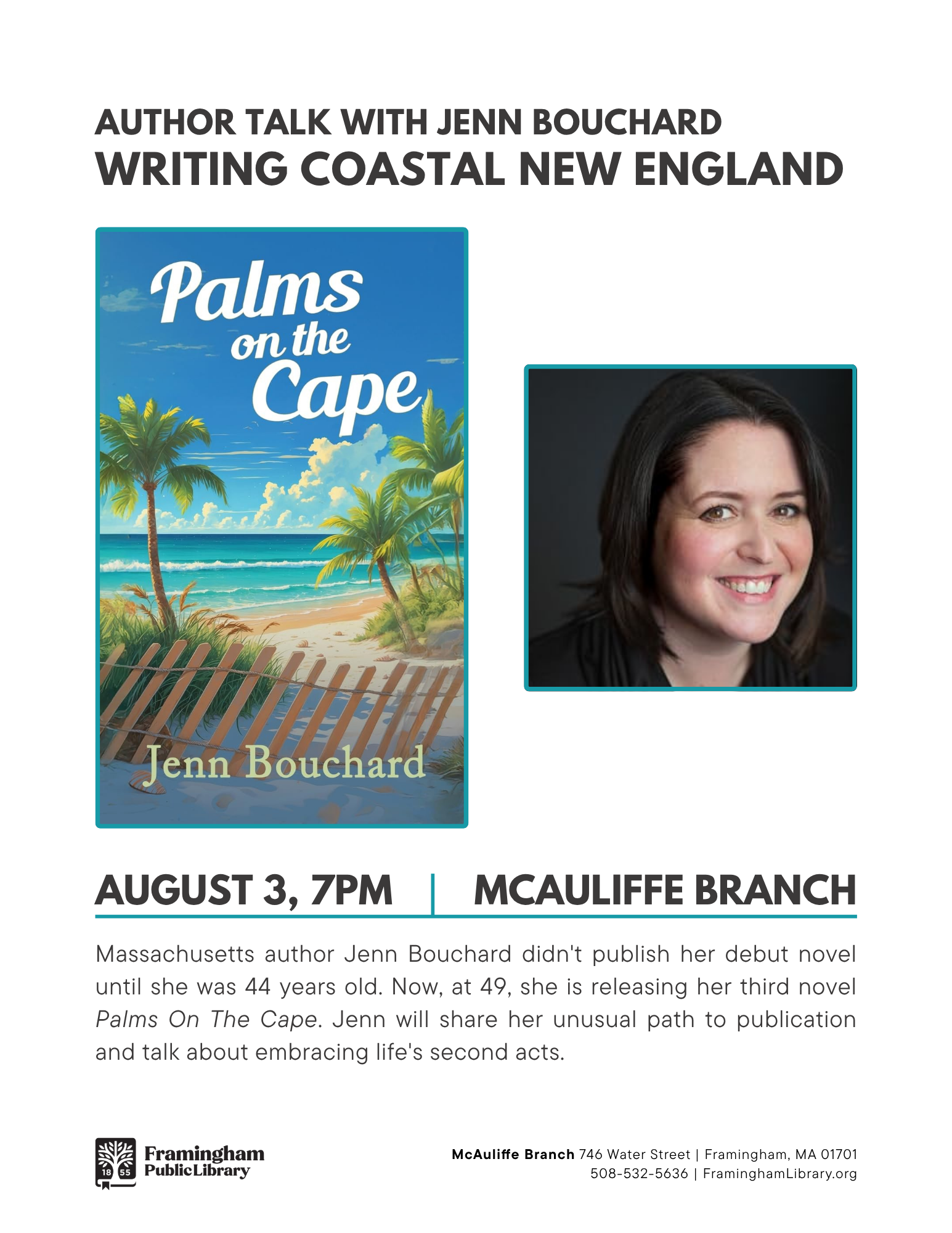 Author Talk with Jenn Bouchard: Writing Coastal New England thumbnail Photo