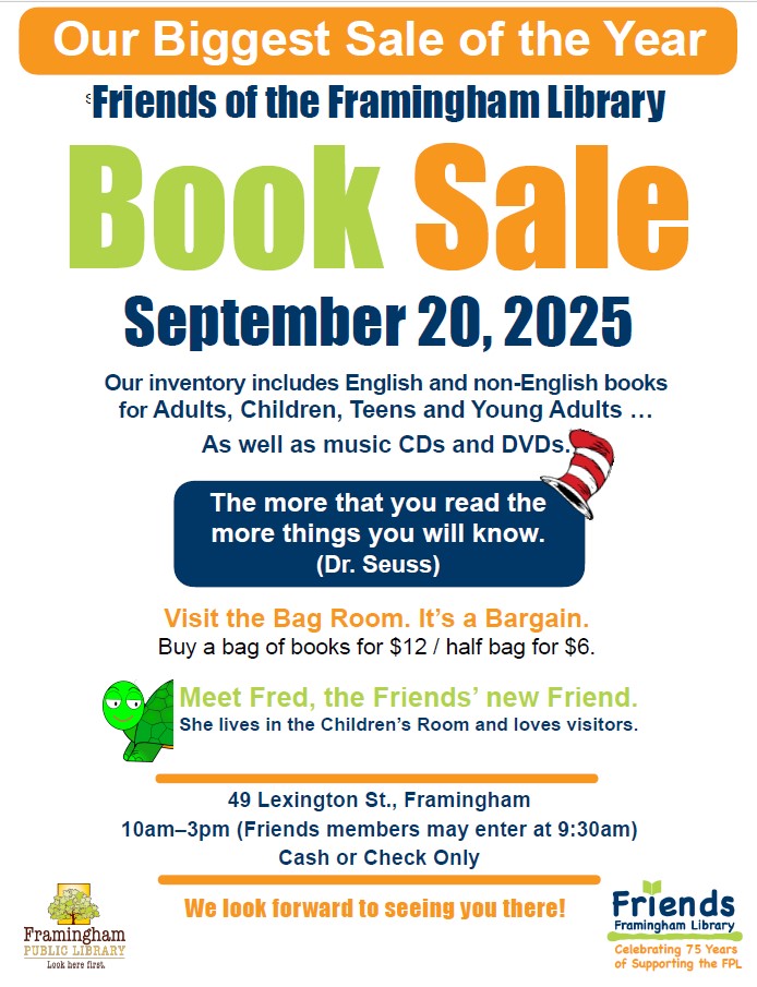 Friends of the Framingham Library Book Sale thumbnail Photo