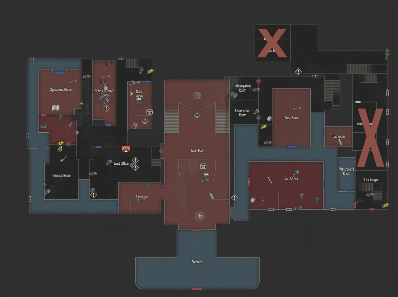 Map of Resident Evil 2's Raccoon City Police Department