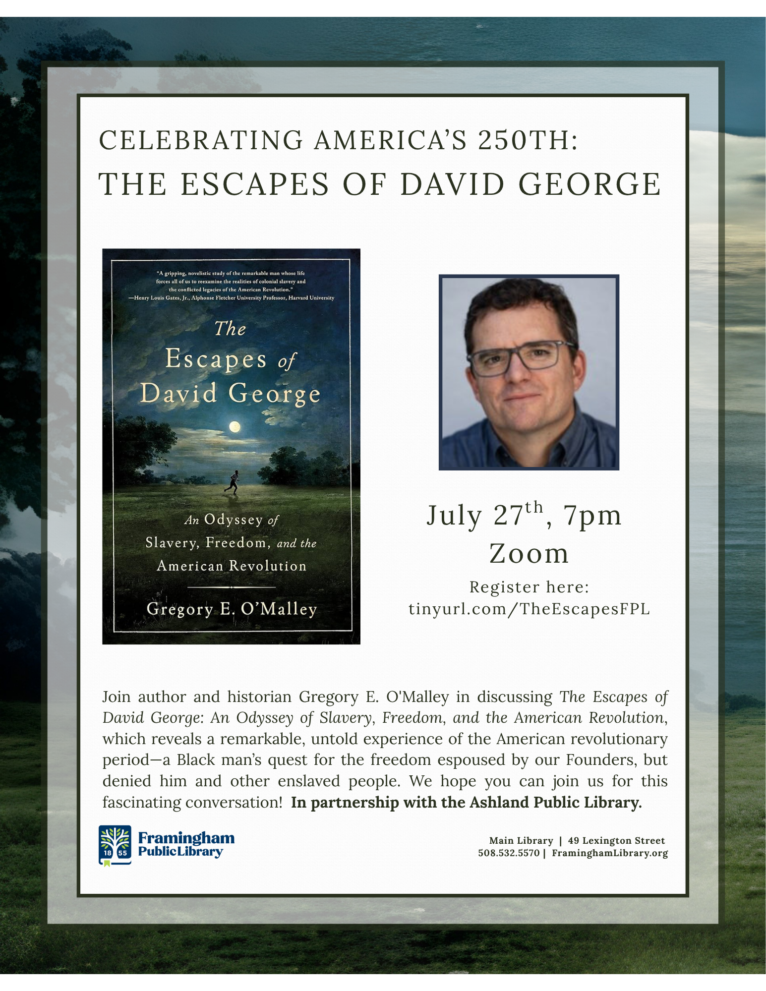 Celebrating America’s 250th: The Escapes of David George with Author Gregory E. O’Malley thumbnail Photo
