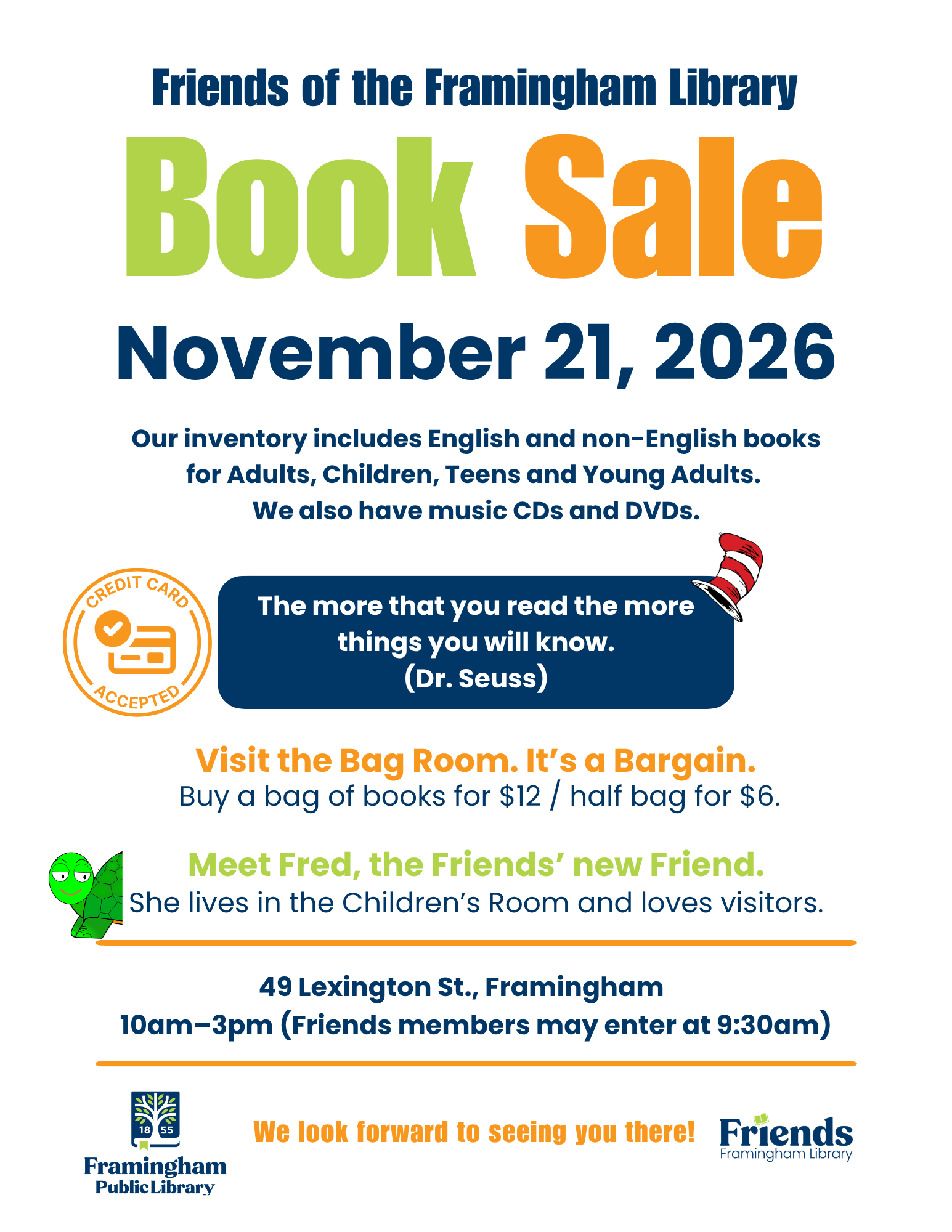 Friends of the Framingham Library Monthly Book Sale thumbnail Photo