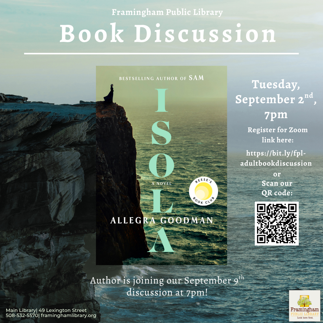 Main Library Book Discussion: Isola by Allegra Goodman thumbnail Photo