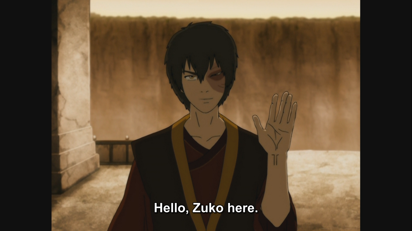 Meme of Zuko standing in doorway saying 