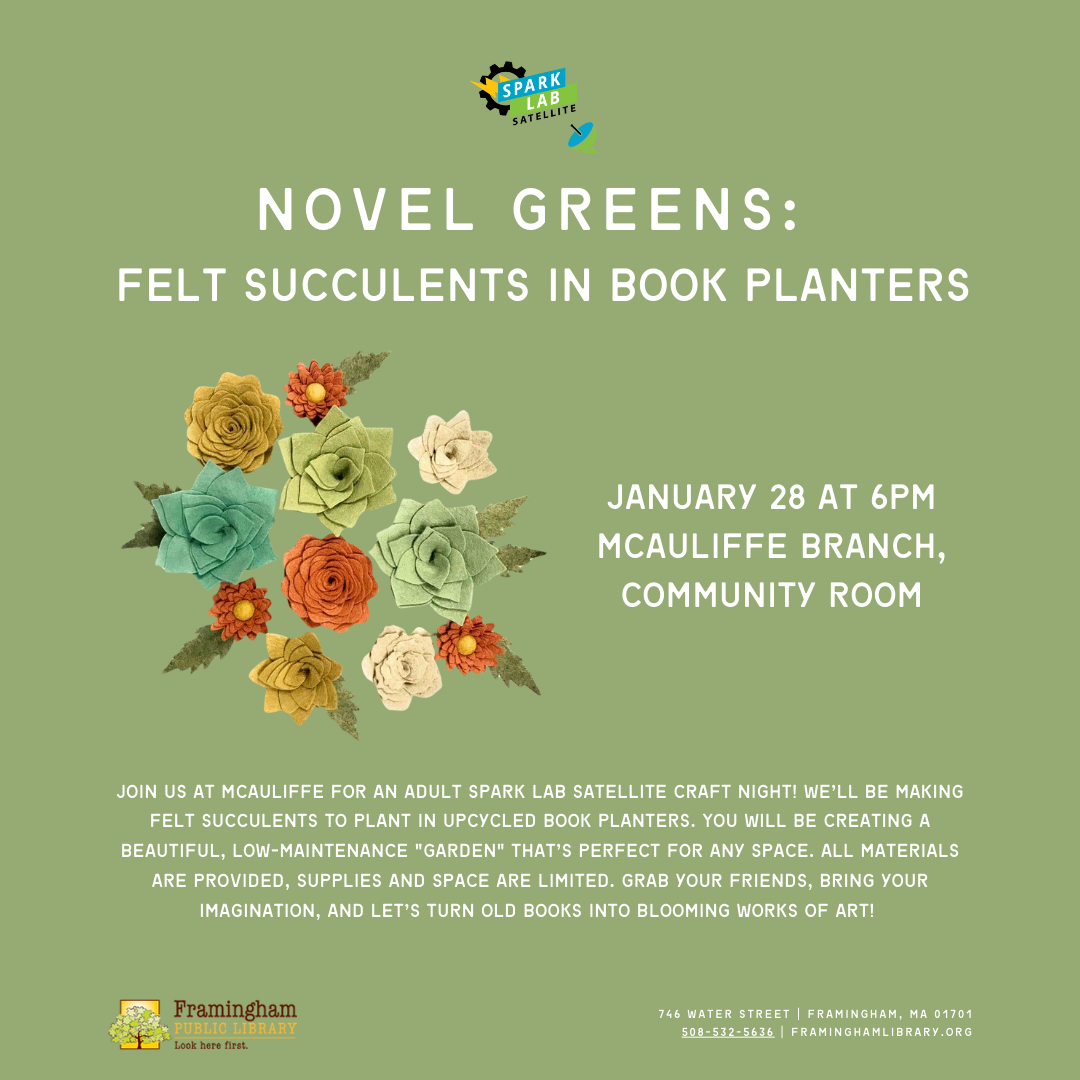 Spark Lab Satellite: Novel Greens: Felt Succulents in Book Planters thumbnail Photo