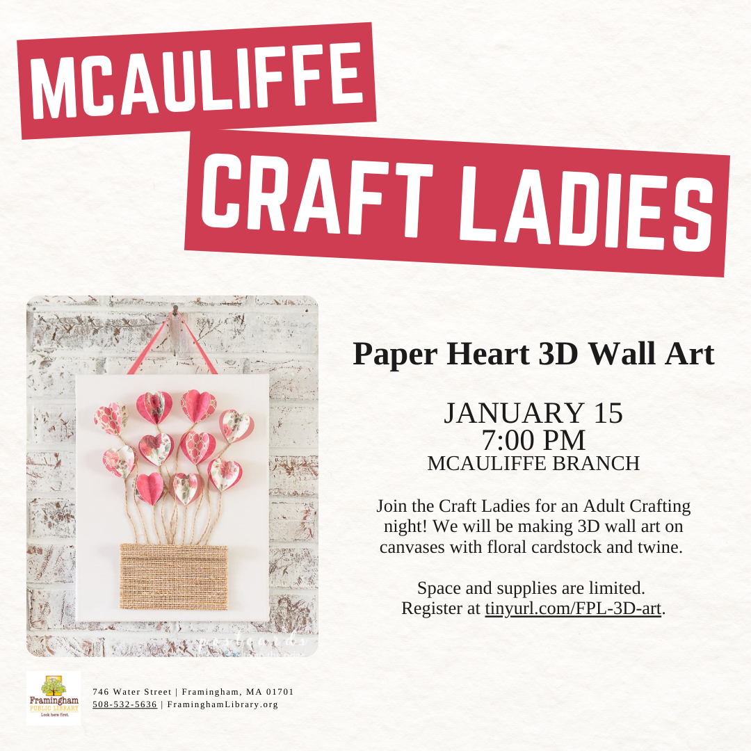 McAuliffe Craft Ladies: Paper Heart 3D Wall Art thumbnail Photo