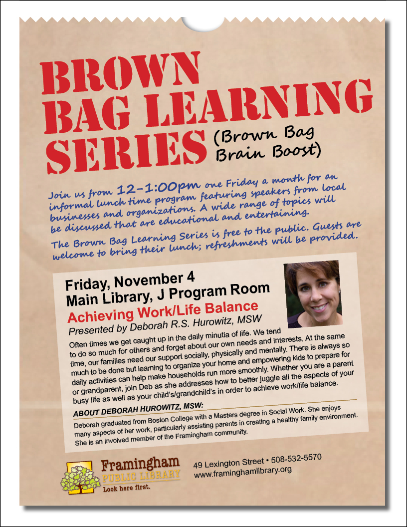 Brown Bag Learning Series: Achieving Work / Life Balance thumbnail Photo