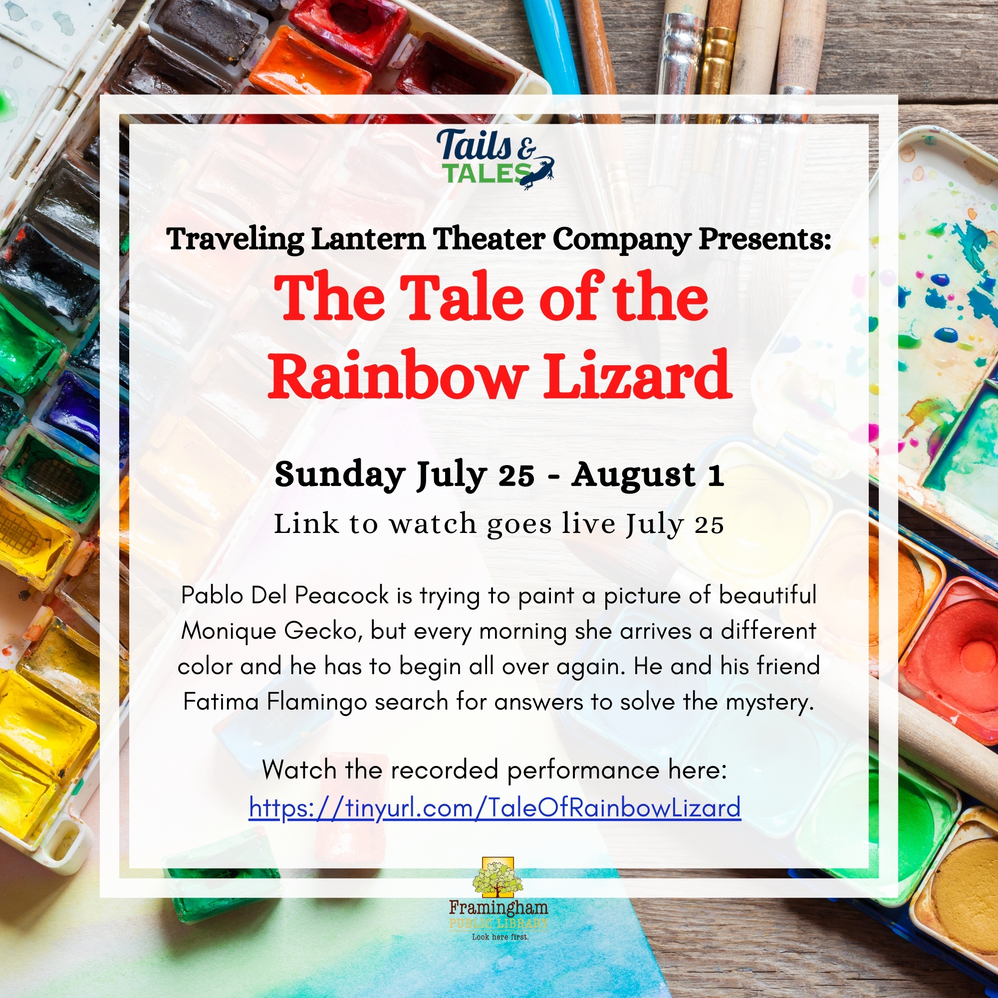 Traveling Lantern Theater Company Presents: The Tale of the Rainbow Lizard thumbnail Photo