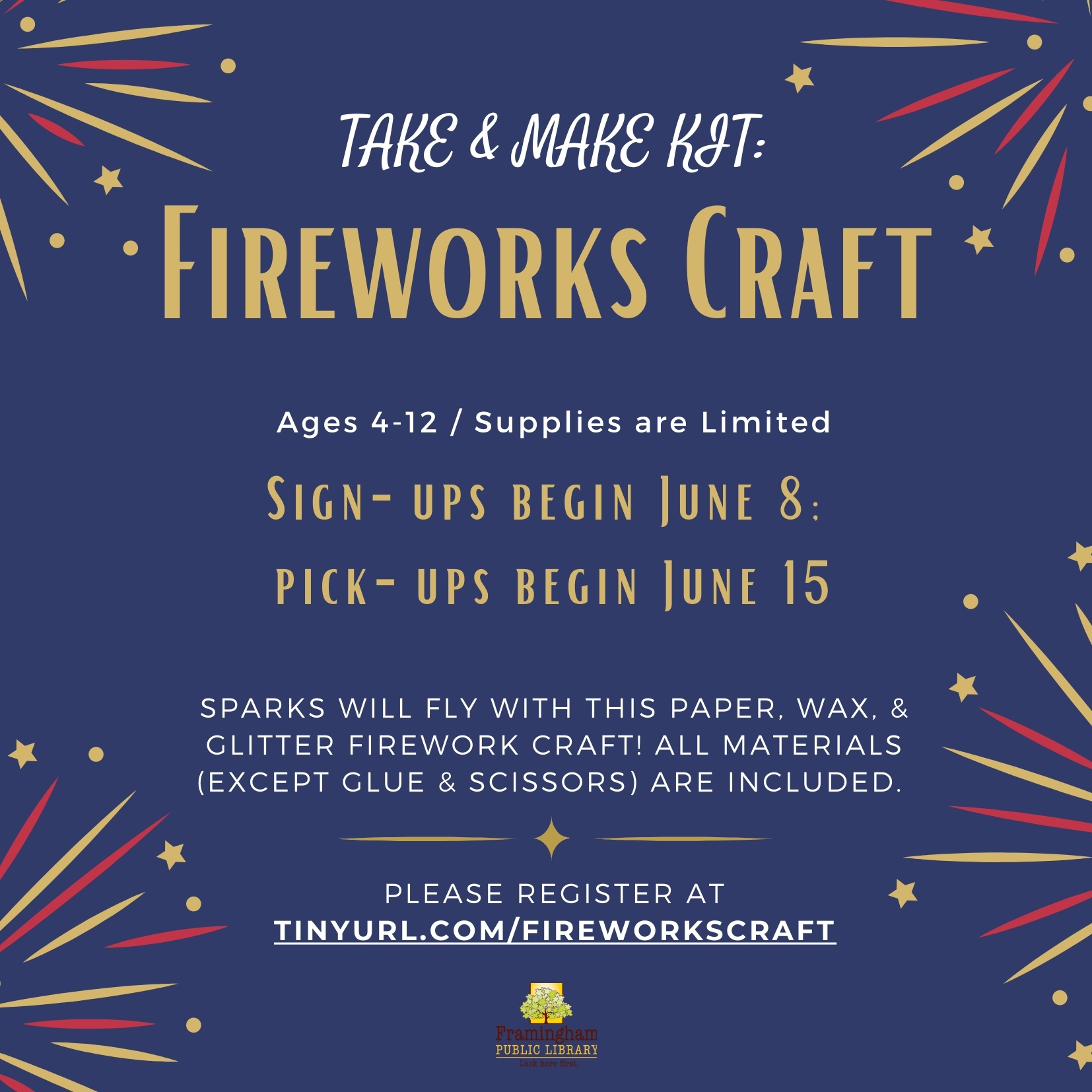 ALL KITS RESERVED: Take & Make Kit: Fireworks Craft thumbnail Photo