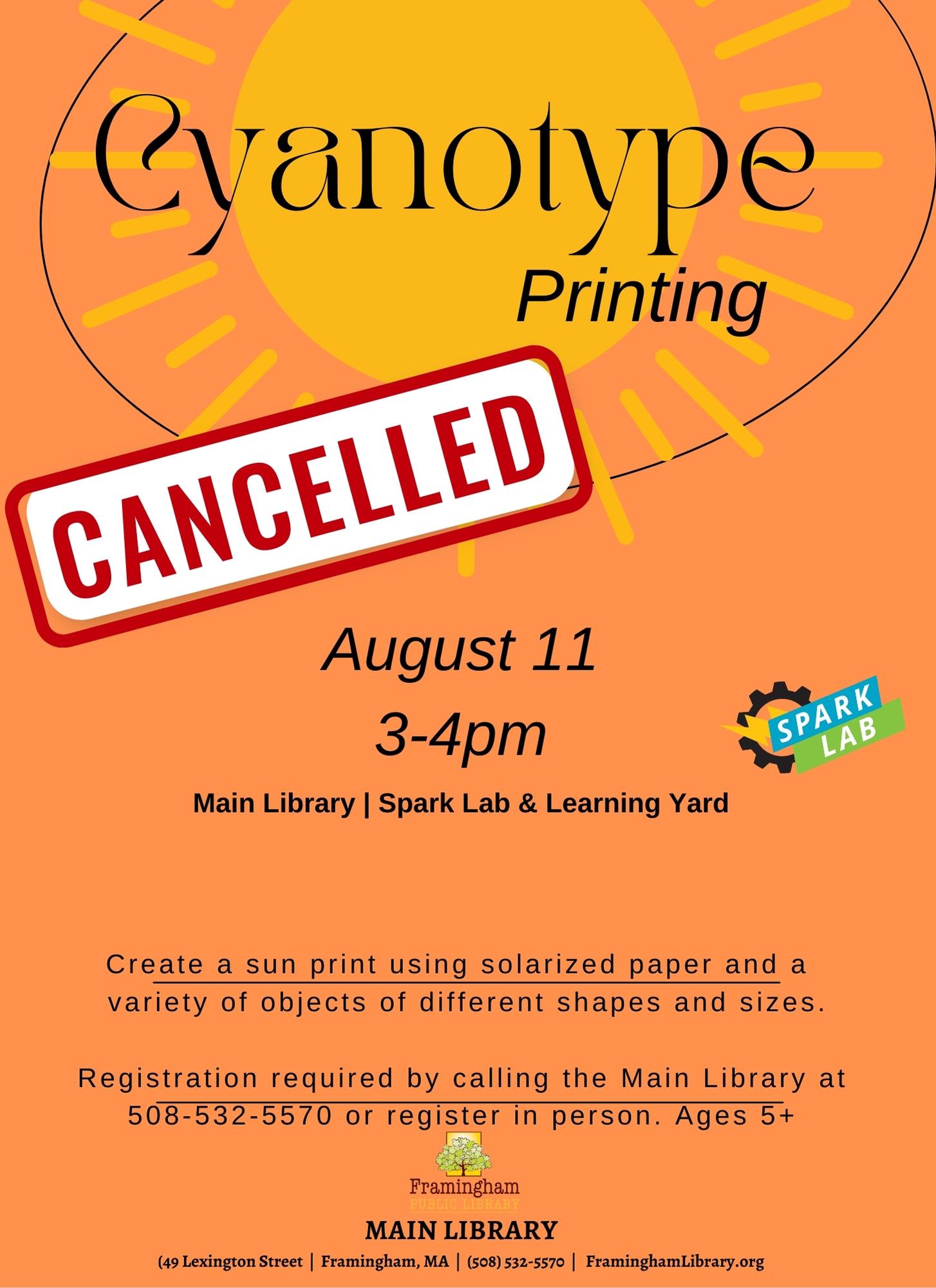 Cyanotype Printing [August 11th date cancelled] thumbnail Photo