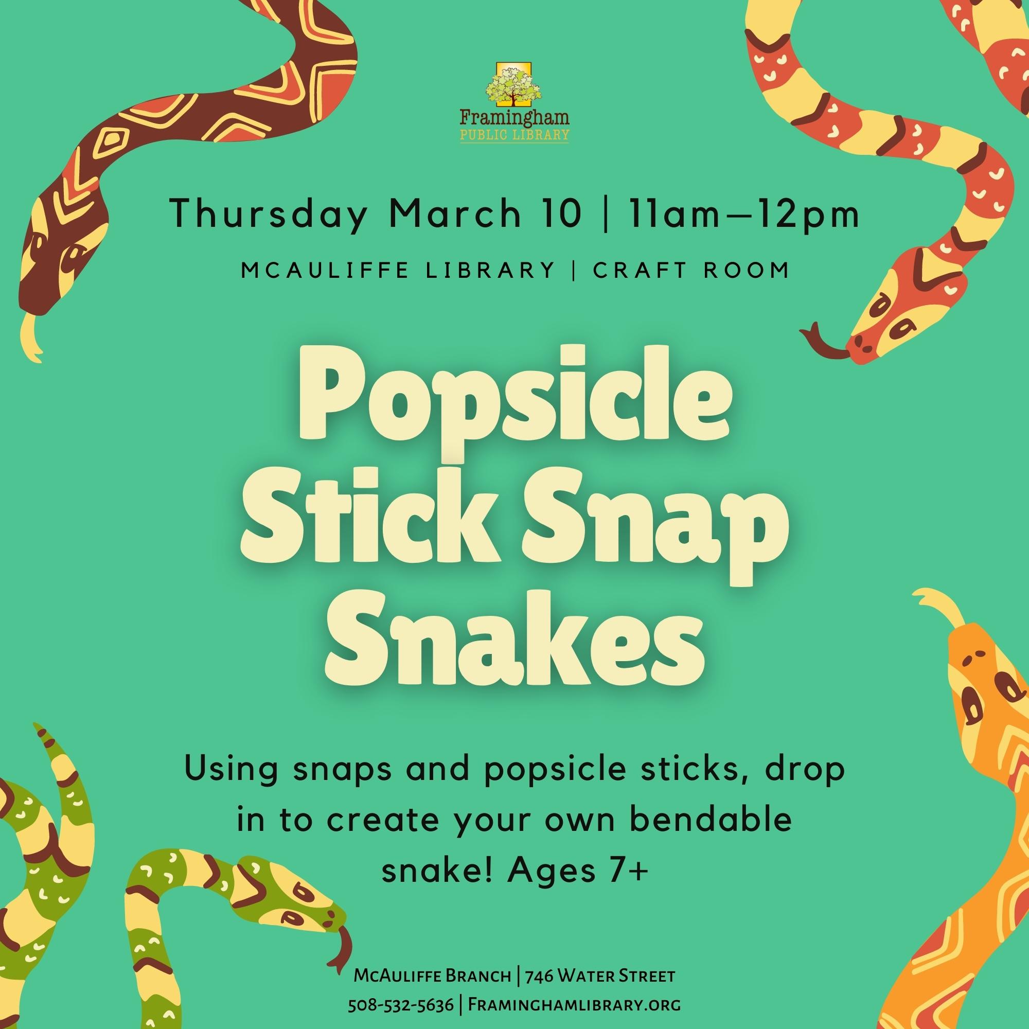 Popsicle Stick Snap Snakes thumbnail Photo