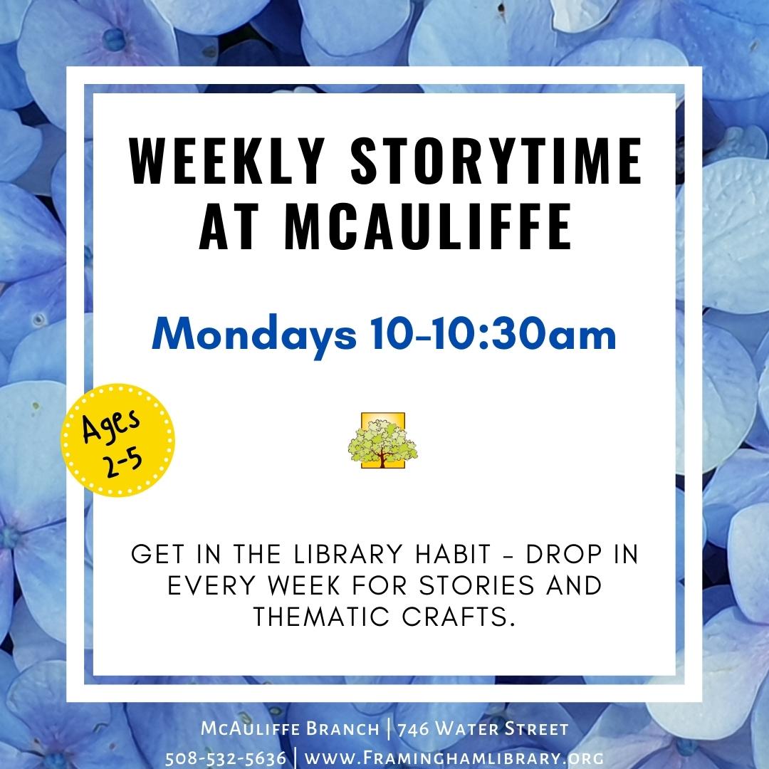 Monday Storytime at McAuliffe thumbnail Photo