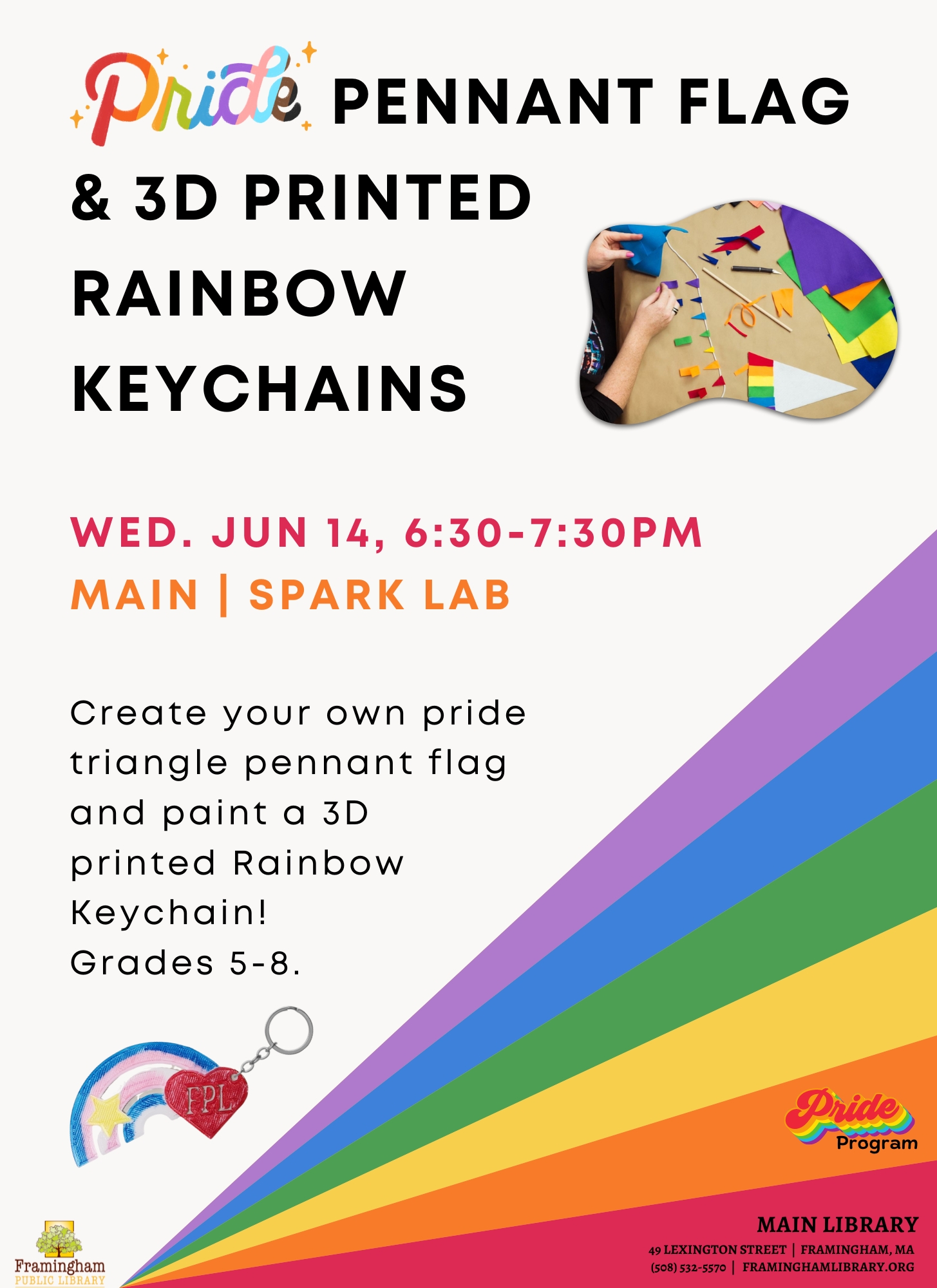 DIY Pride Pennant Flag & 3D Printed Rainbow Keychains thumbnail Photo