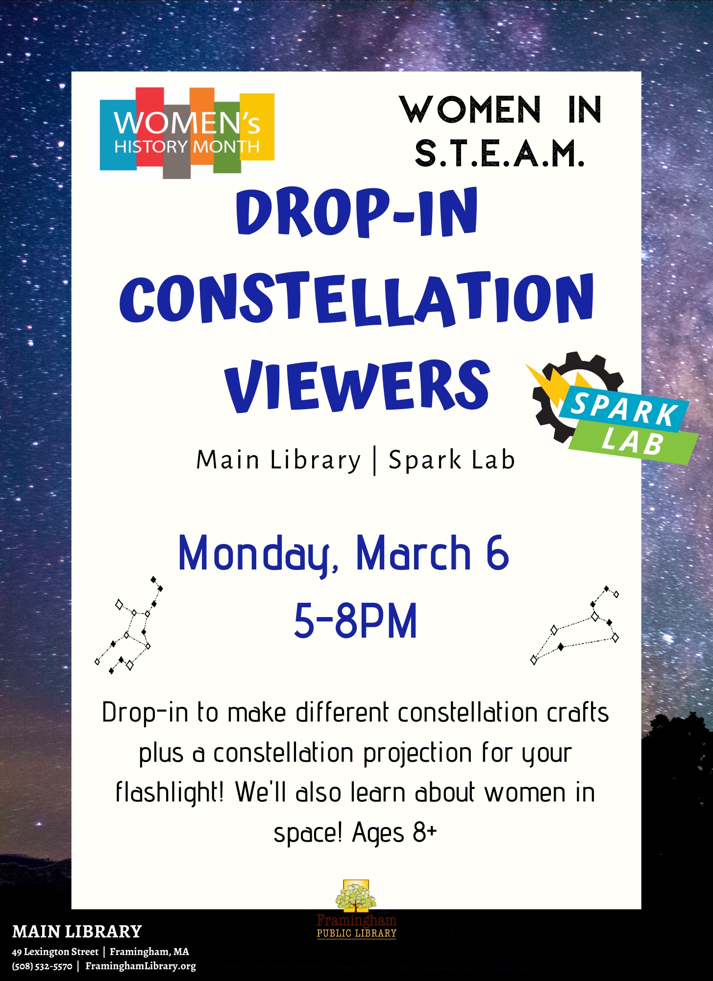 Women in S.T.E.A.M: Drop-In Constellation Building thumbnail Photo