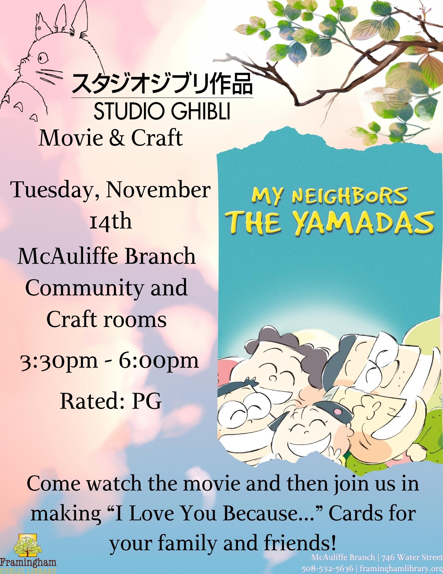 Studio Ghibli Movie & Craft: My Neighbors the Yamadas thumbnail Photo