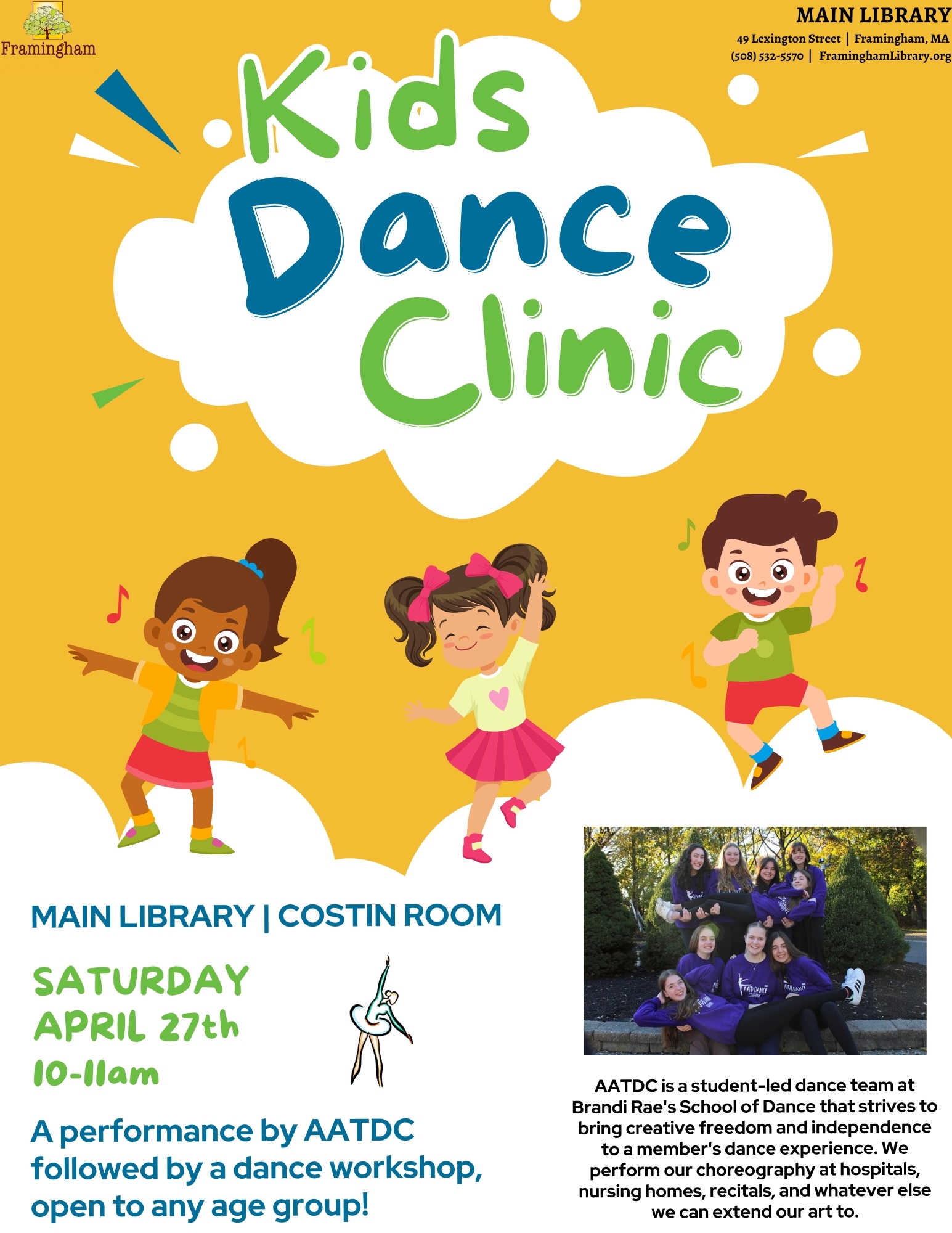 Kids Dance Clinic with All About That Dance thumbnail Photo
