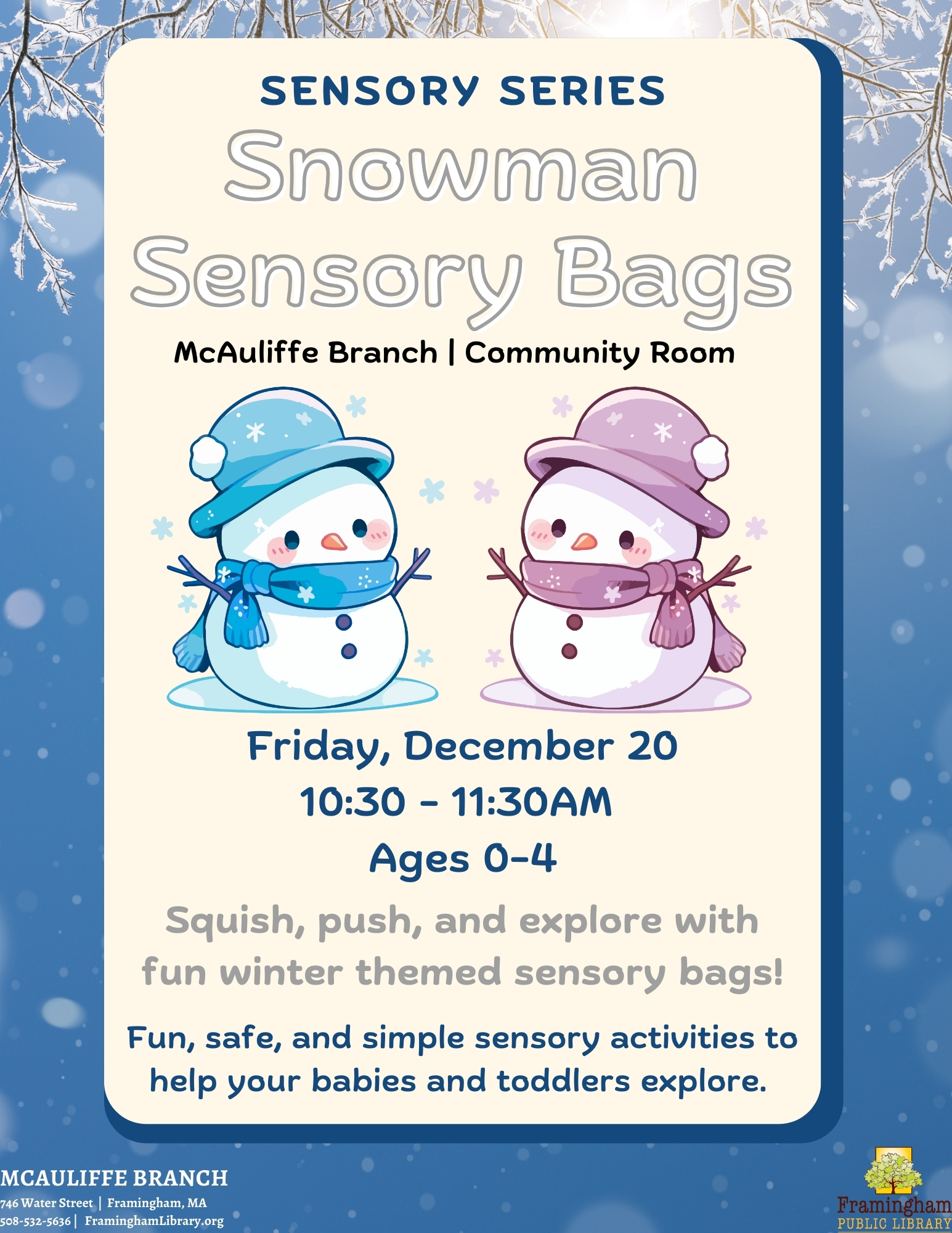 Sensory Series: Snowman Sensory Bags thumbnail Photo