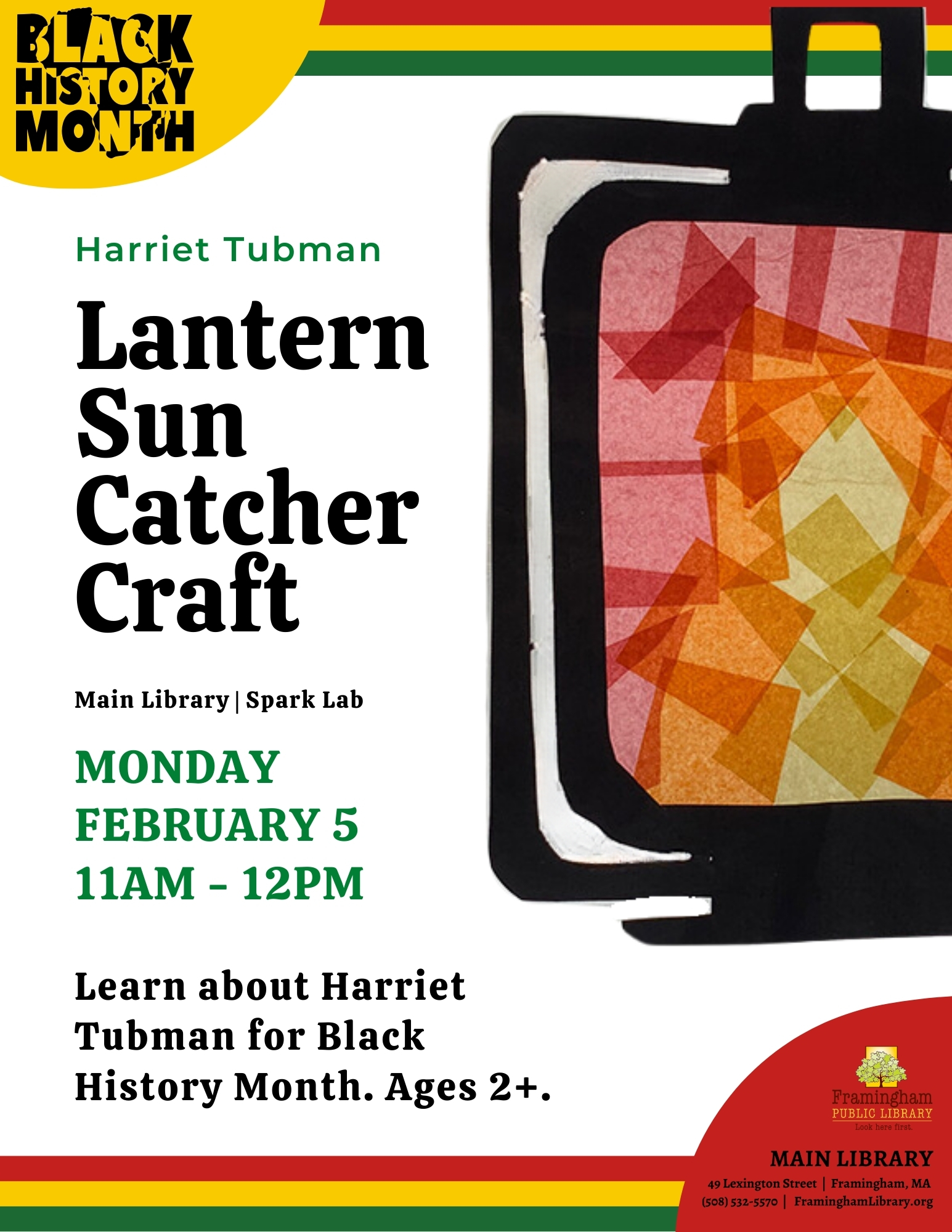 Harriet Tubman Lantern Sun Catcher Craft thumbnail Photo