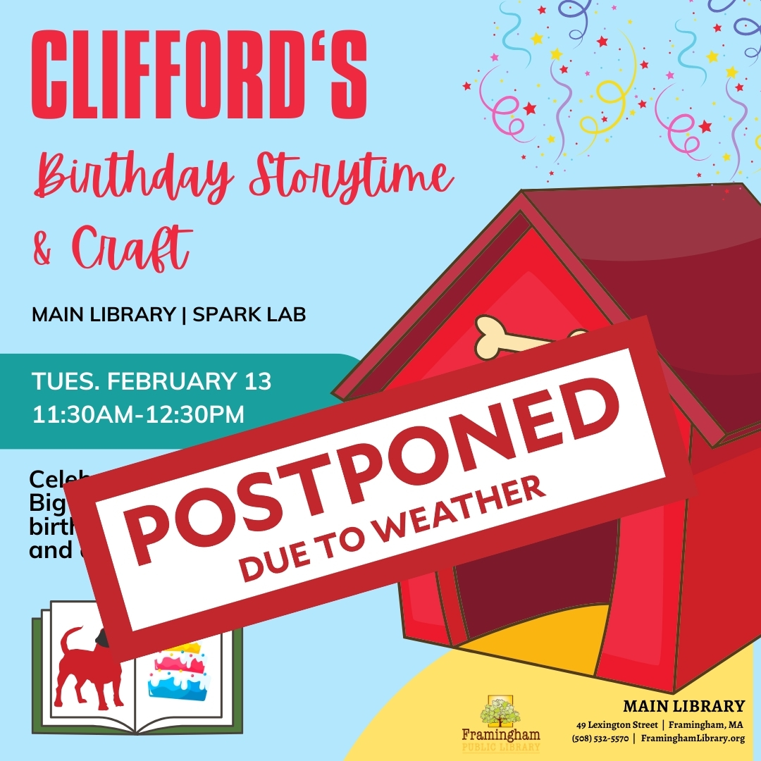 Clifford’s Birthday Storytime + Craft [POSTPONED DUE TO WEATHER] thumbnail Photo