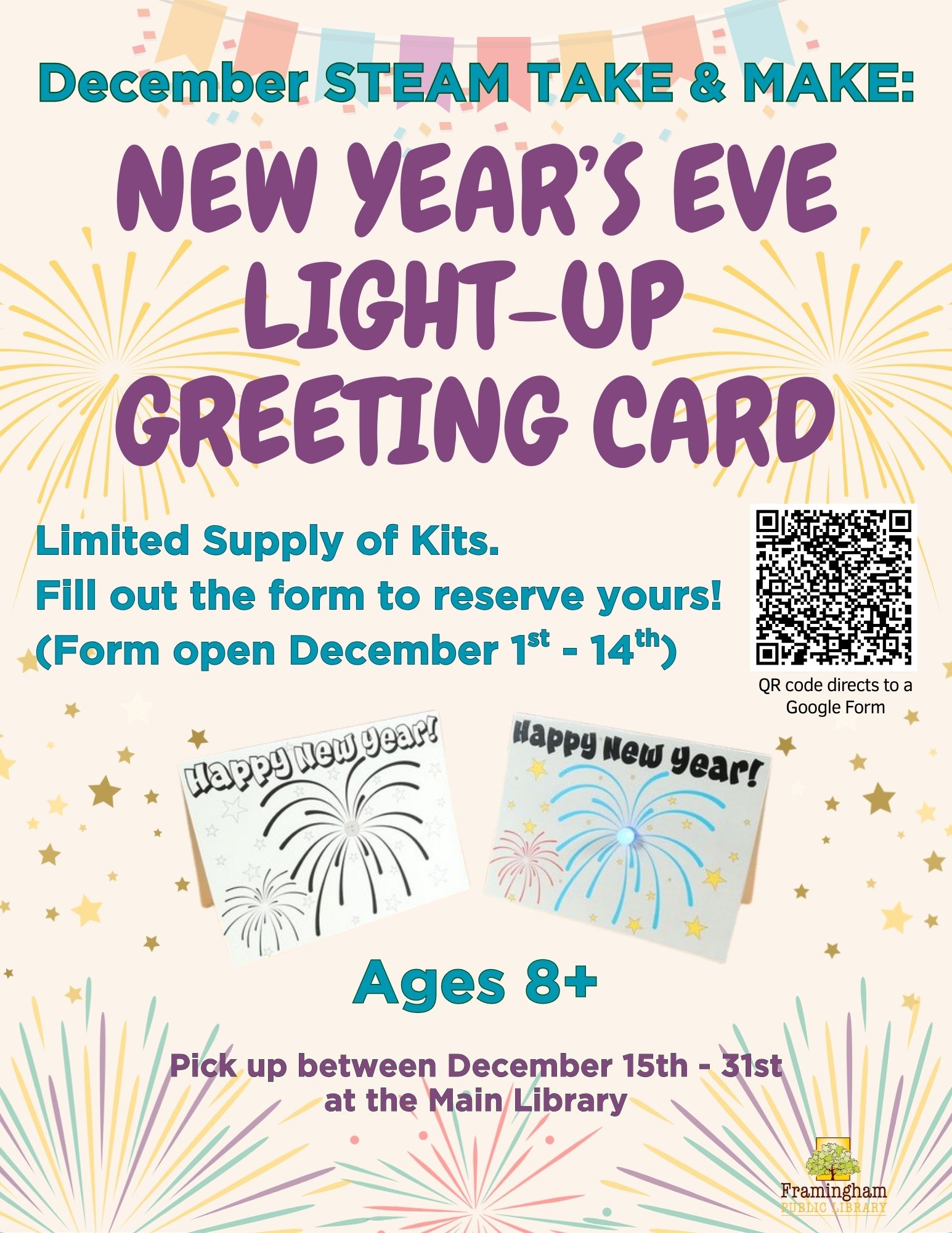 STEAM TAKE & MAKE: New Year’s Eve Light-Up Greeting Card thumbnail Photo