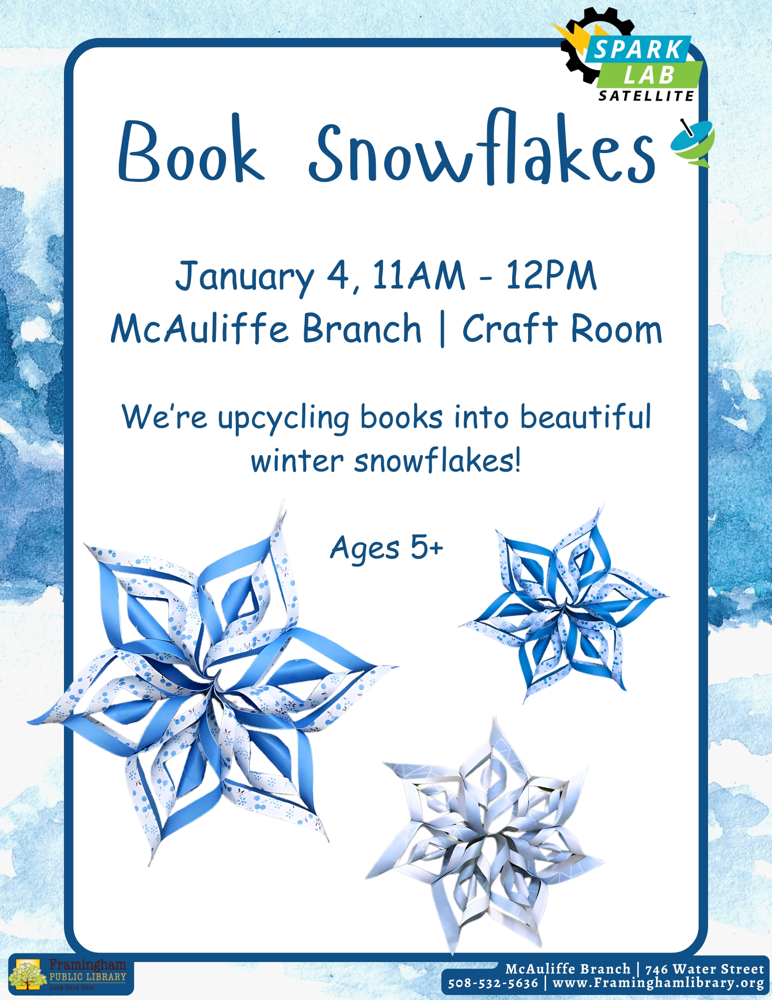 Satellite Sparklab: Book Snowflakes thumbnail Photo