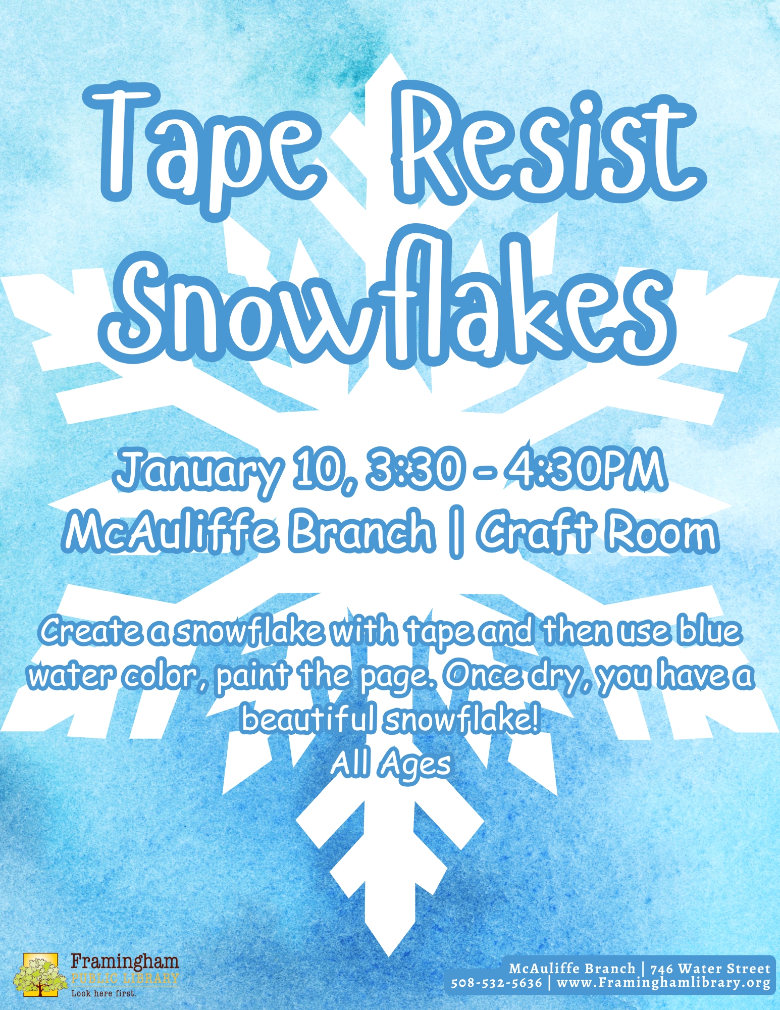 Tape Resist Snowflakes thumbnail Photo