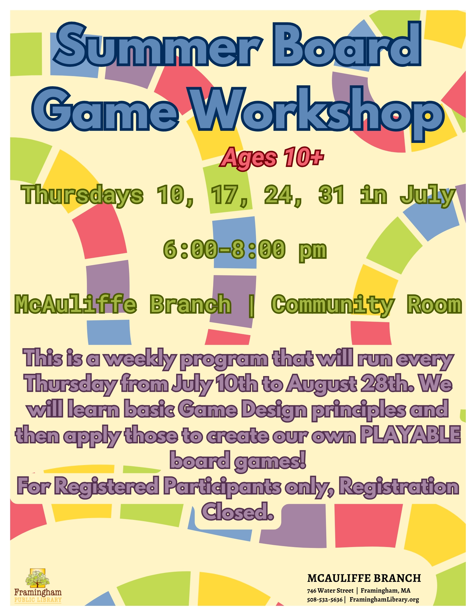 Summer Board Game Workshop thumbnail Photo