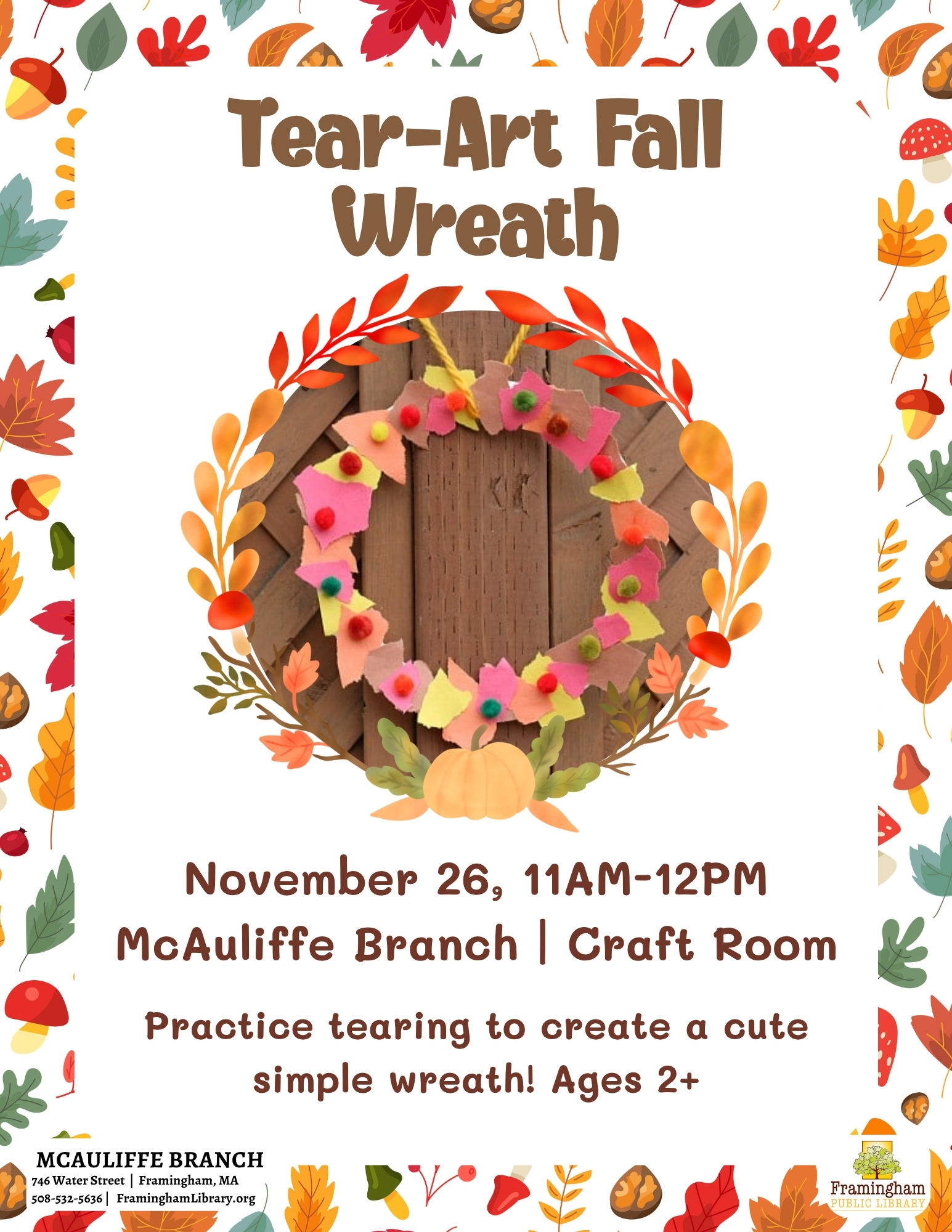 Tear-Art Fall Wreath thumbnail Photo