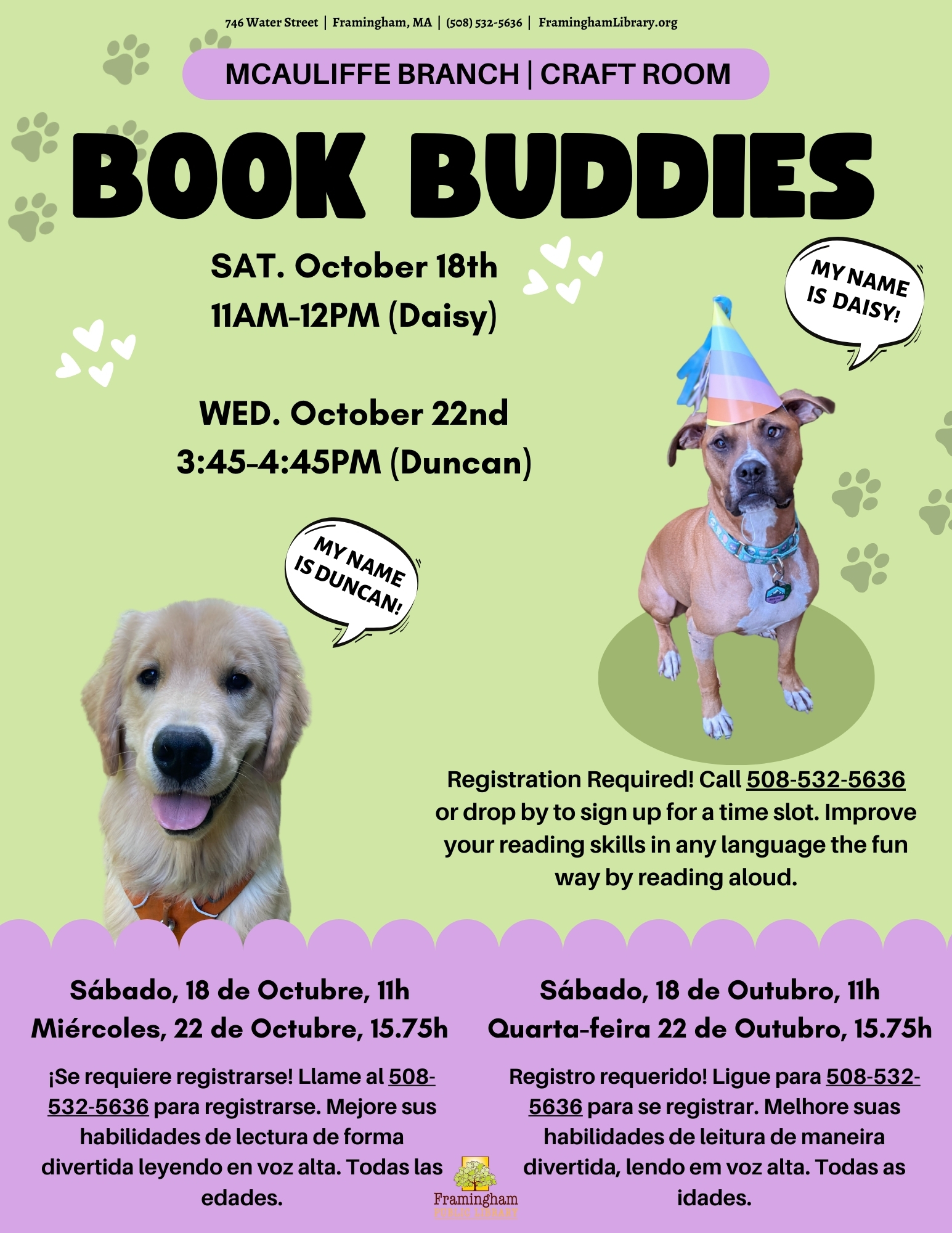 Book Buddies: Reading to Dogs (Daisy) thumbnail Photo