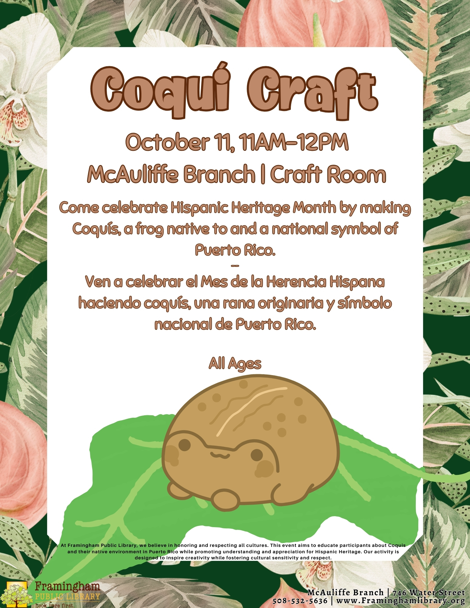 Hispanic Heritage Month: Coquí Craft thumbnail Photo