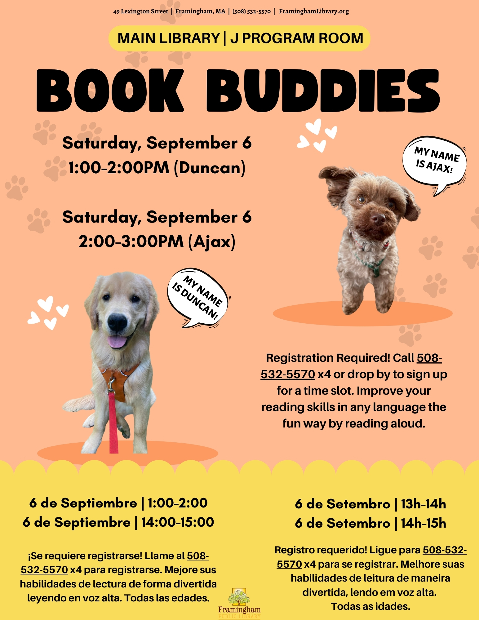 Book Buddies: Reading to Dogs (Duncan & Ajax) thumbnail Photo
