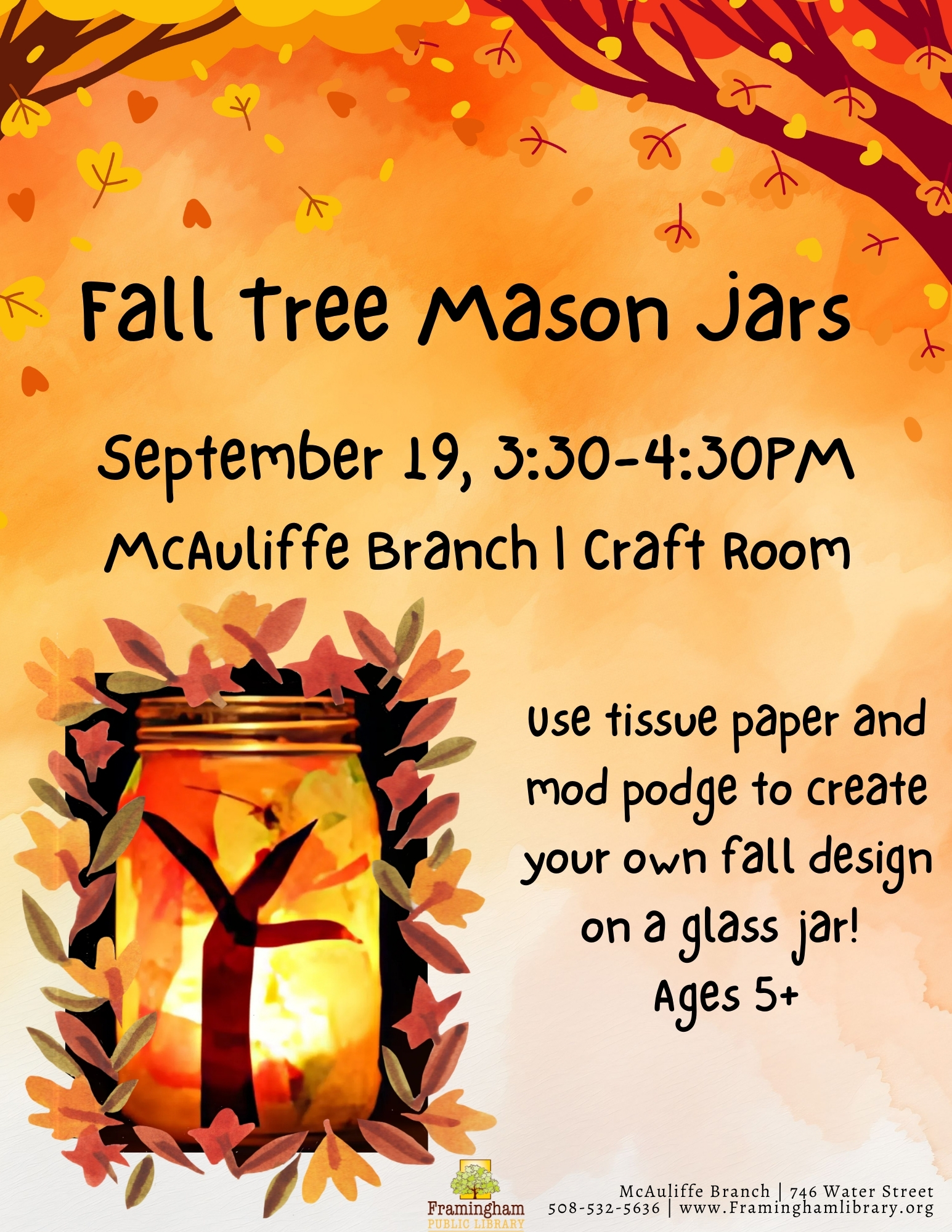 Fall Tree Mason Jars thumbnail Photo