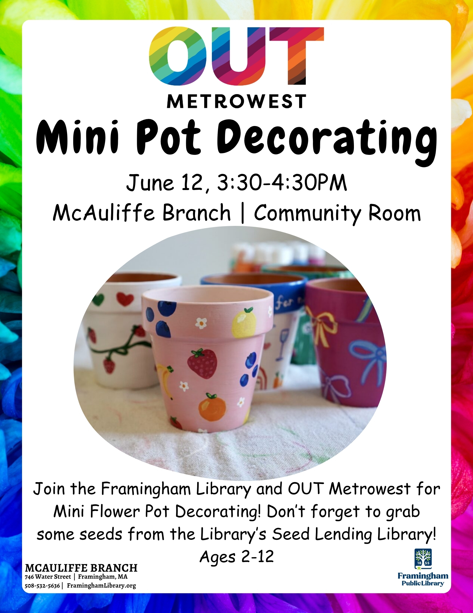 OUT Metrowest: Mini Pot Decorating thumbnail Photo