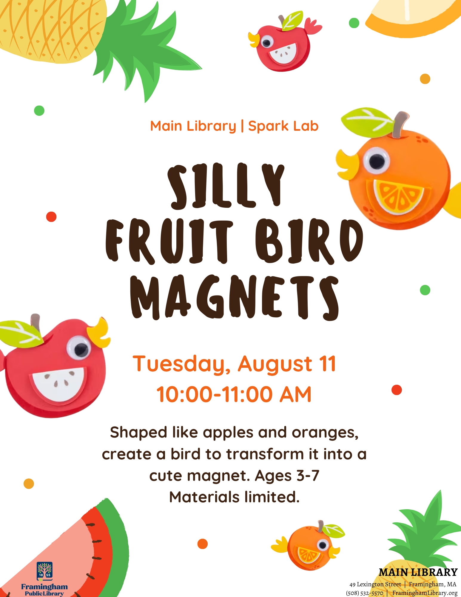 Silly Fruit Bird Magnet thumbnail Photo