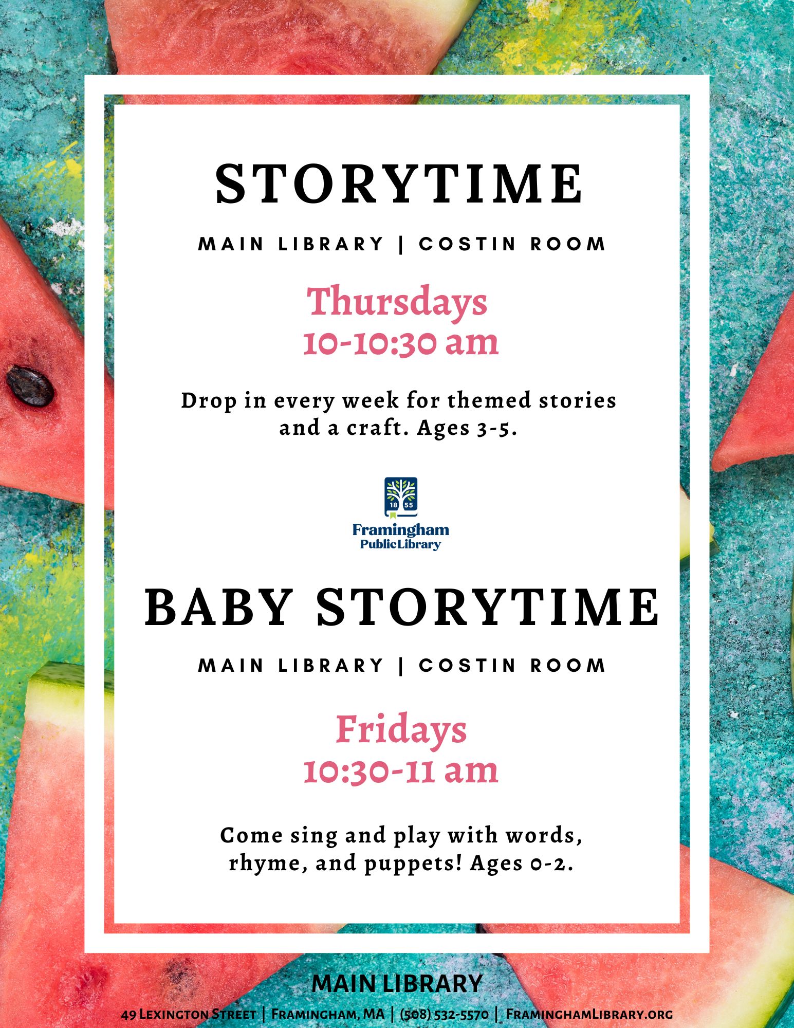 Storytime at the Main Library thumbnail Photo