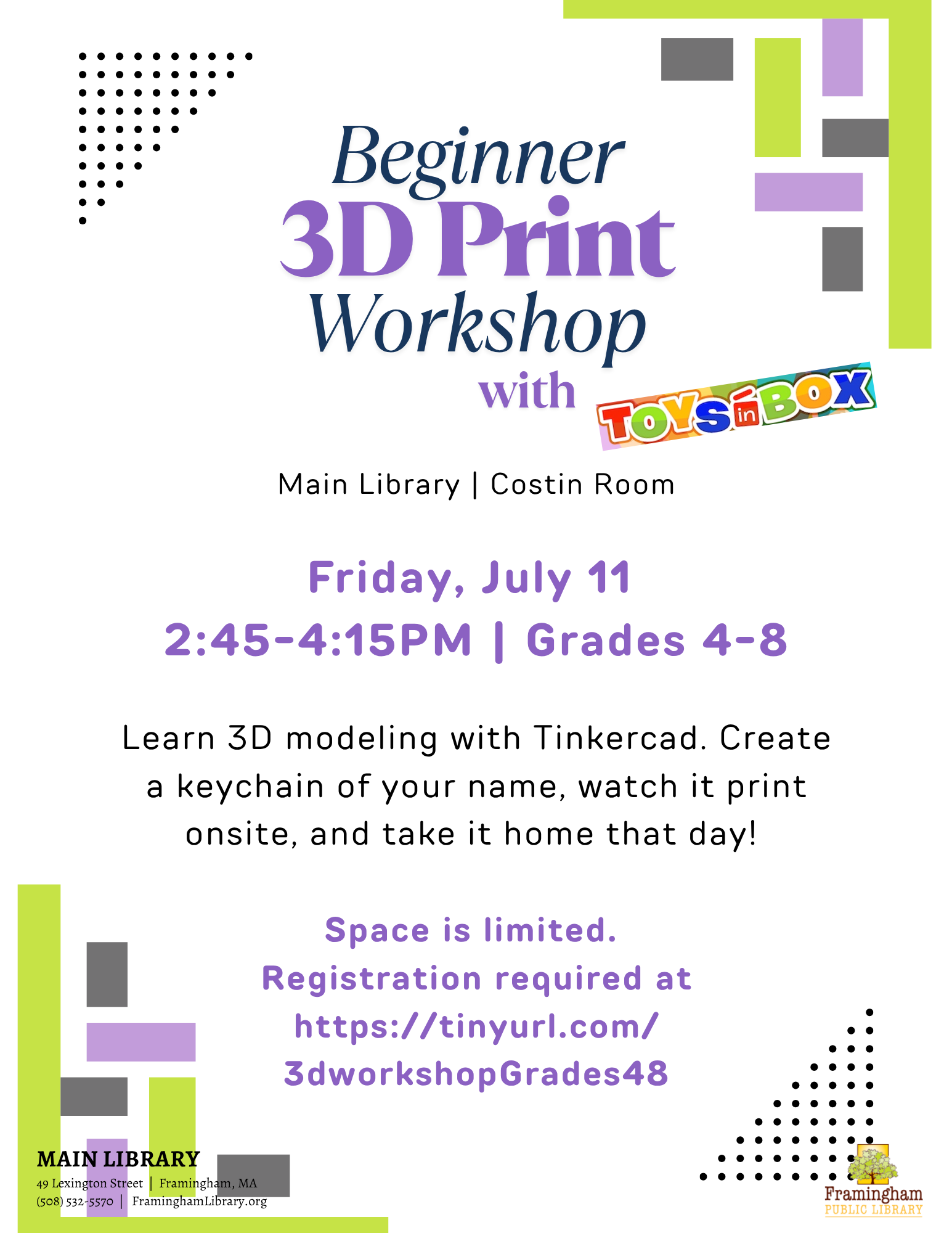 Beginner 3D Print Workshop thumbnail Photo