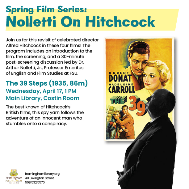 Nolletti on Hitchcock: The 39 Steps (NR, 1935, 86m) thumbnail Photo