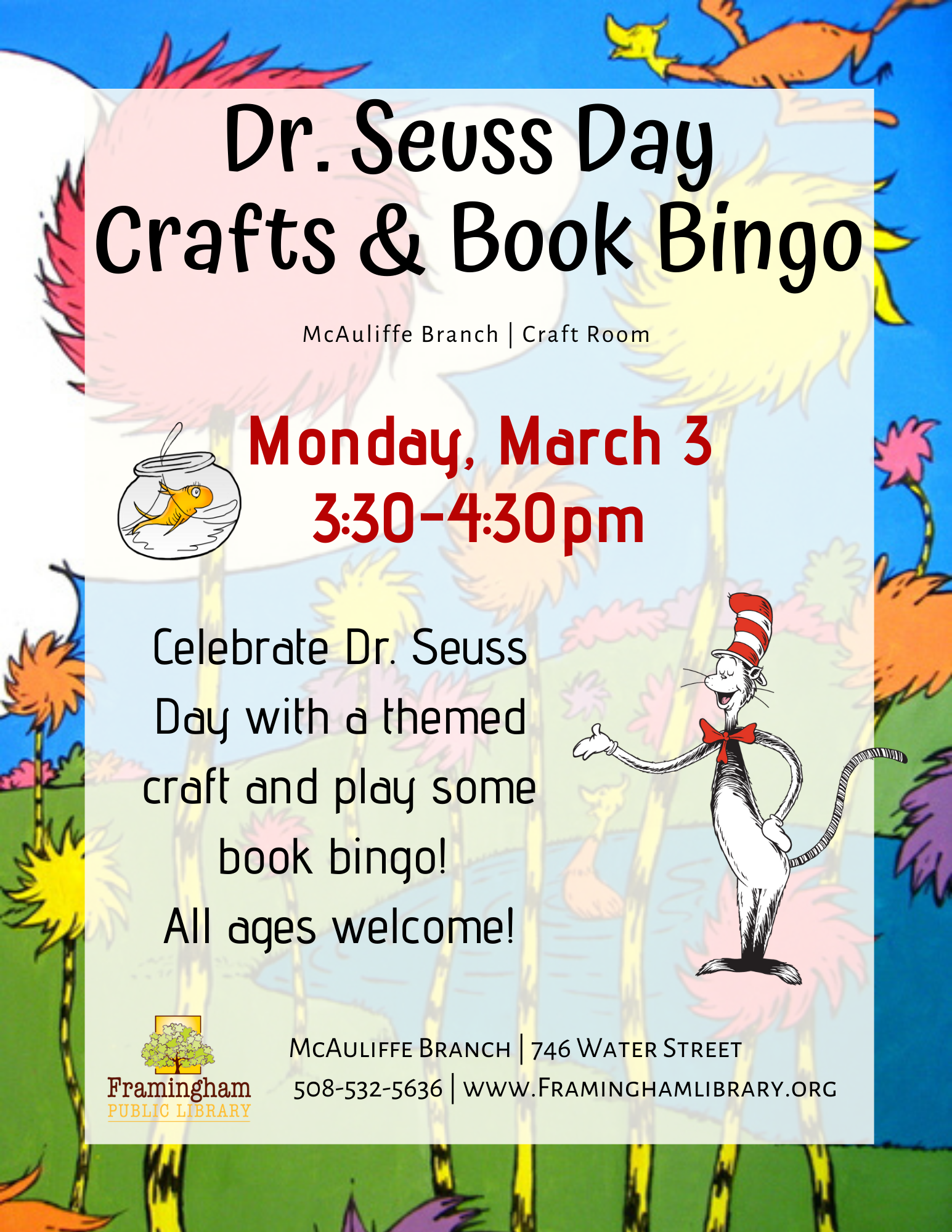 Dr. Seuss Day Crafts & Book Bingo thumbnail Photo
