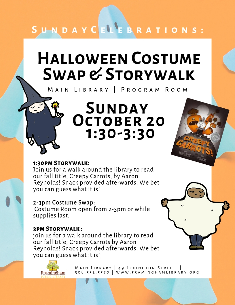 Sunday Celebrations: Halloween Costume Swap and Storywalk thumbnail Photo