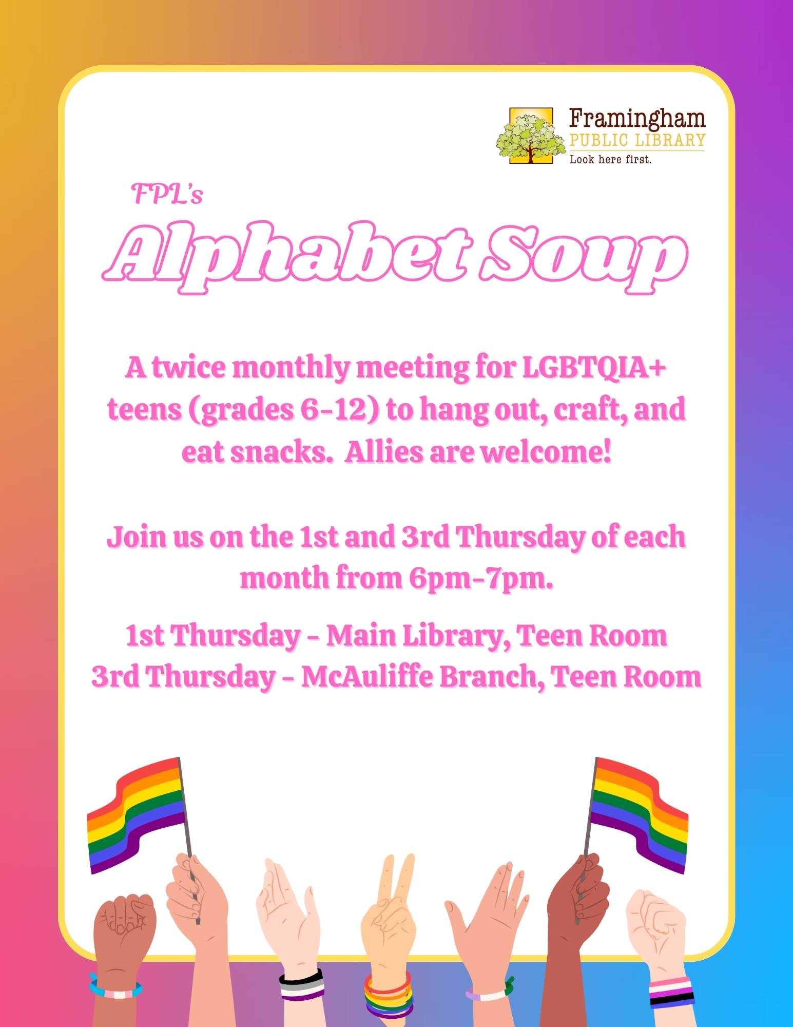 Alphabet Soup: Queer Teen Hangout thumbnail Photo