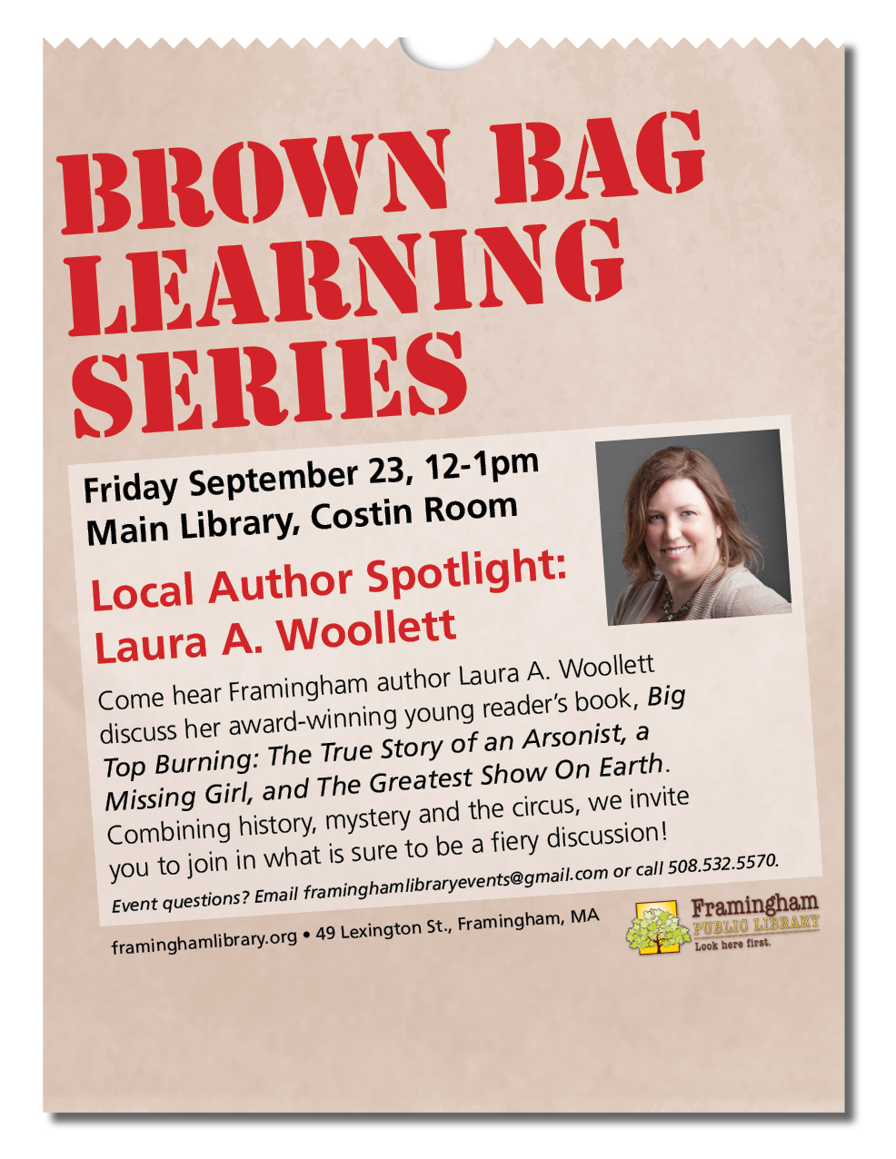 Brown Bag Learning Series: Local Author Spotlight: Laura A. Woollett thumbnail Photo