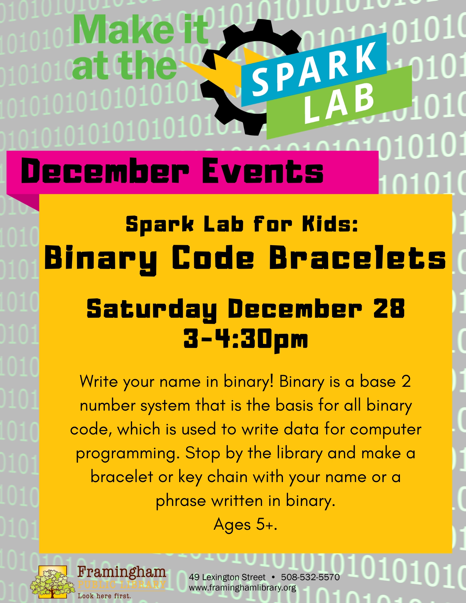 Spark Lab for Kids: Binary Code Bracelets thumbnail Photo