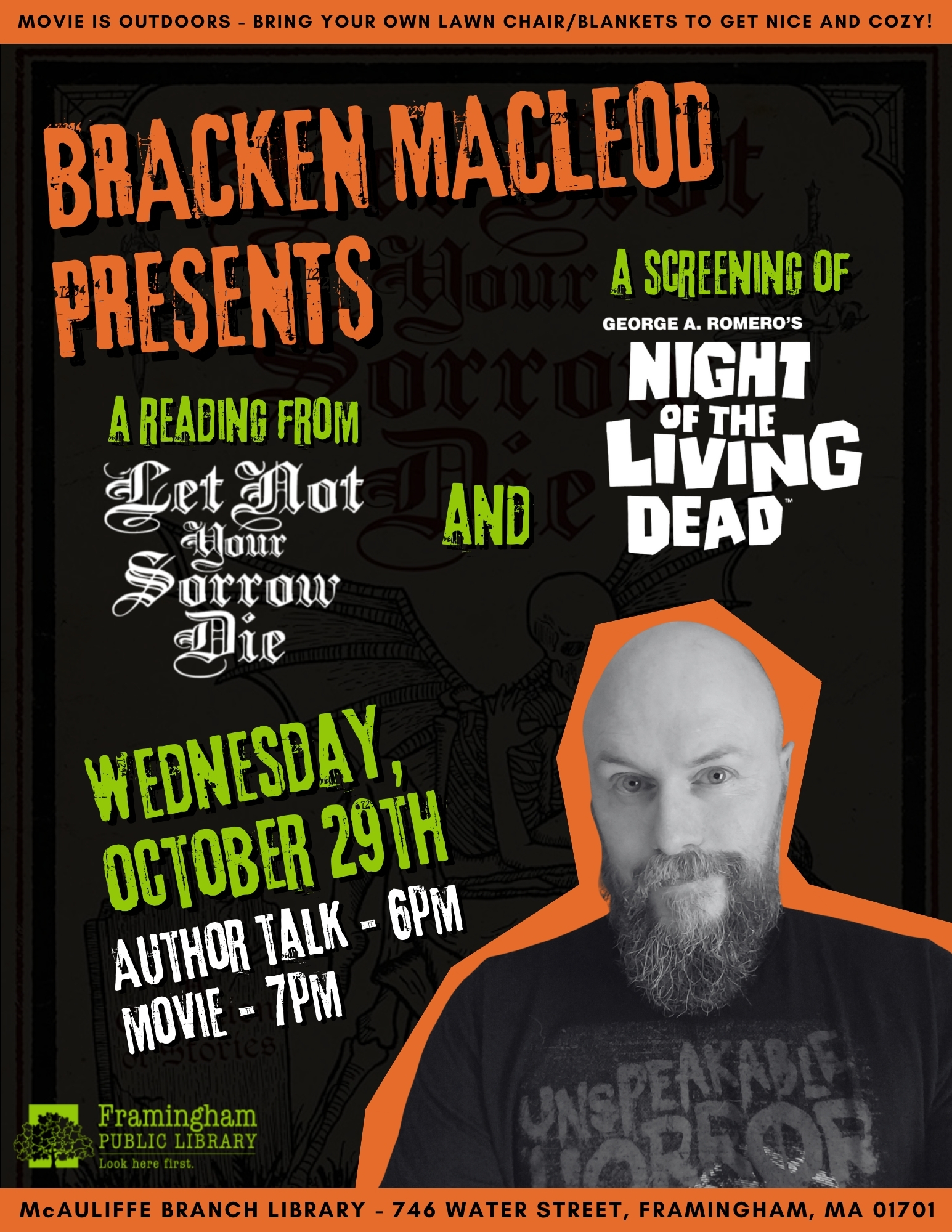 Bracken MacLeod Presents: Fright Night at the McAuliffe Branch Library thumbnail Photo