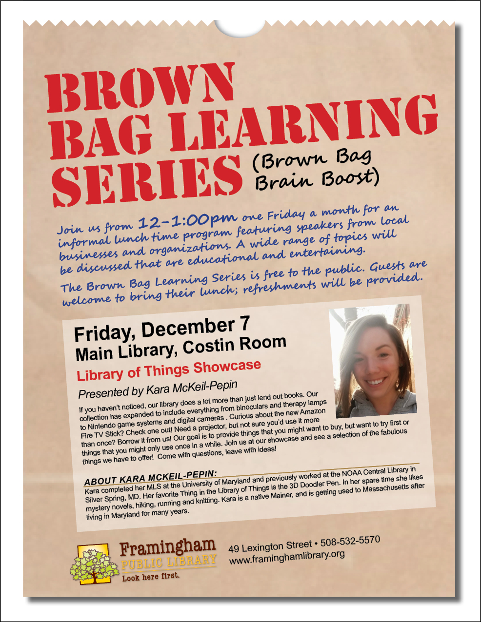 Brown Bag Learning Series: Library of Things Showcase thumbnail Photo
