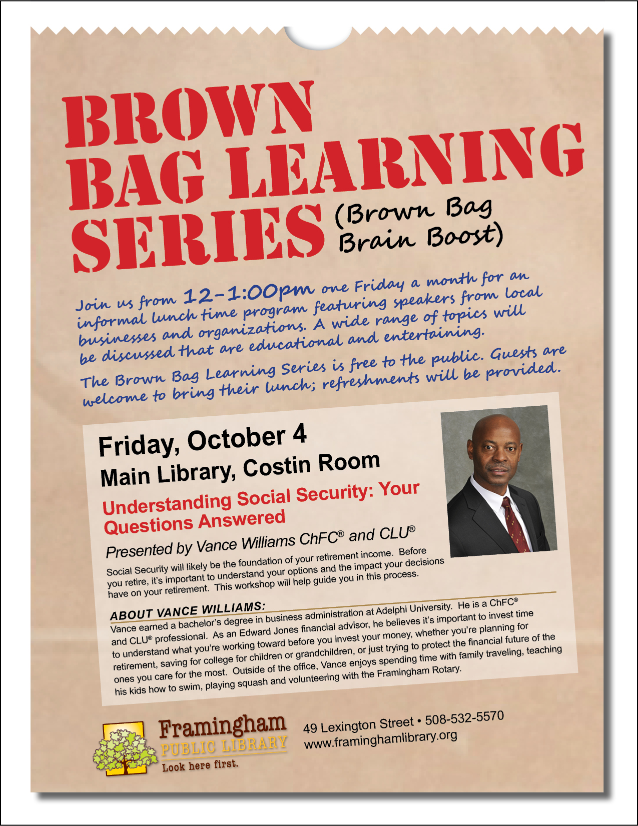 Brown Bag Learning Series: Understanding Social Security: Your Questions Answered thumbnail Photo