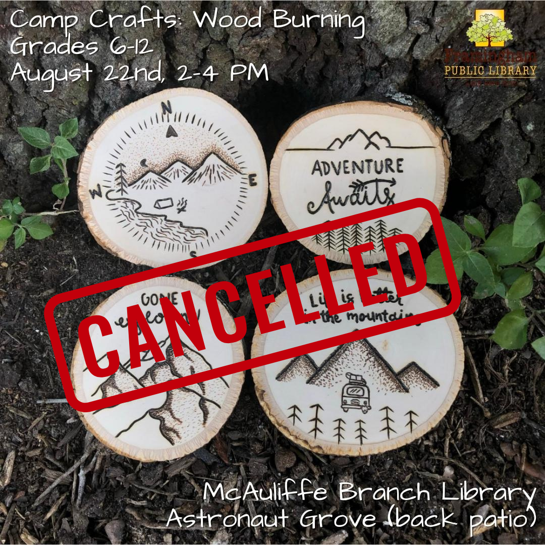 CANCELLED Camp Crafts: Wood Burning thumbnail Photo