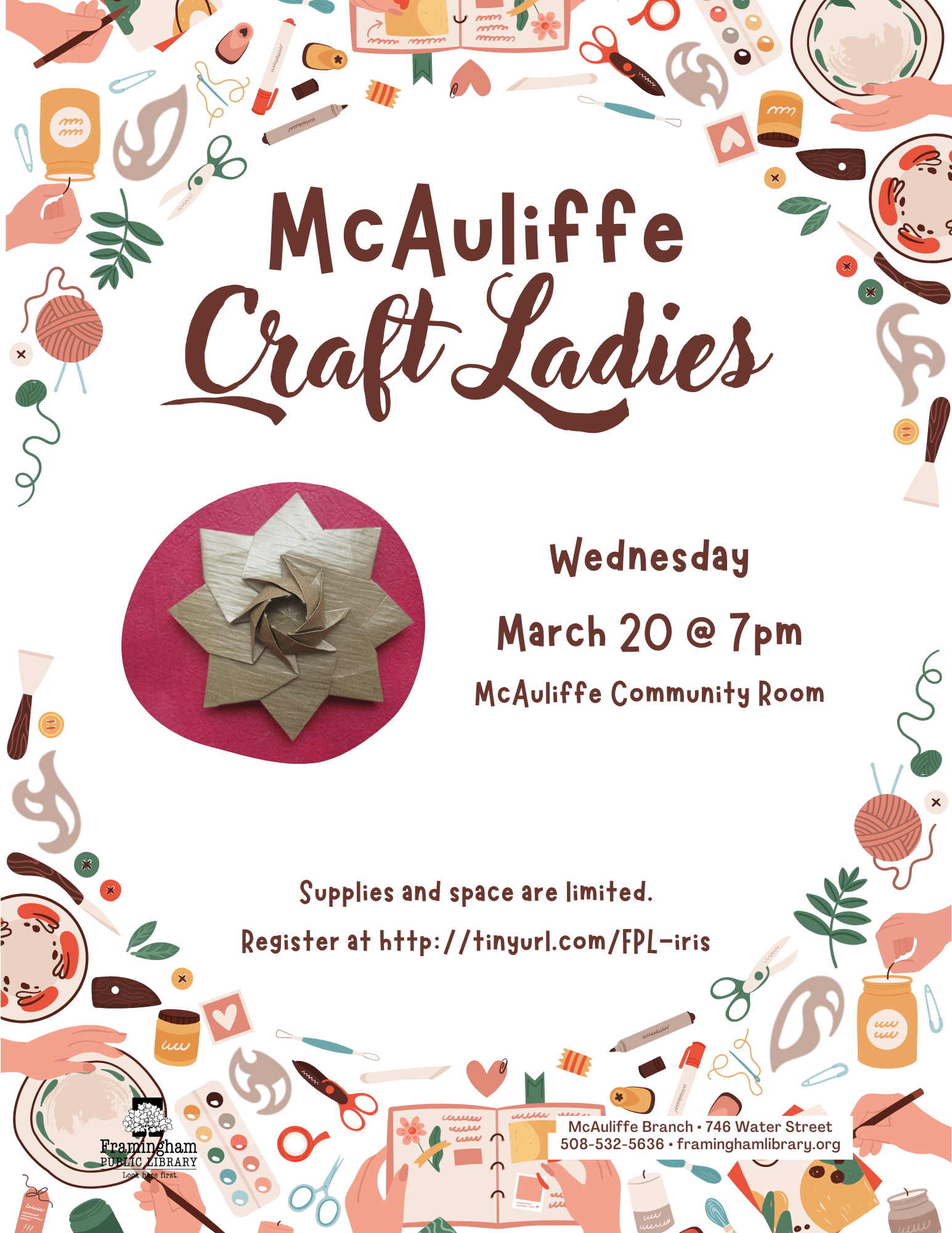 McAuliffe Craft Ladies: Iris Paper Folding thumbnail Photo