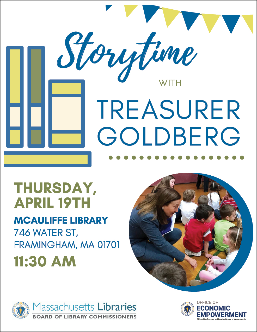 Special Storytime with State Treasurer Deb Goldberg thumbnail Photo