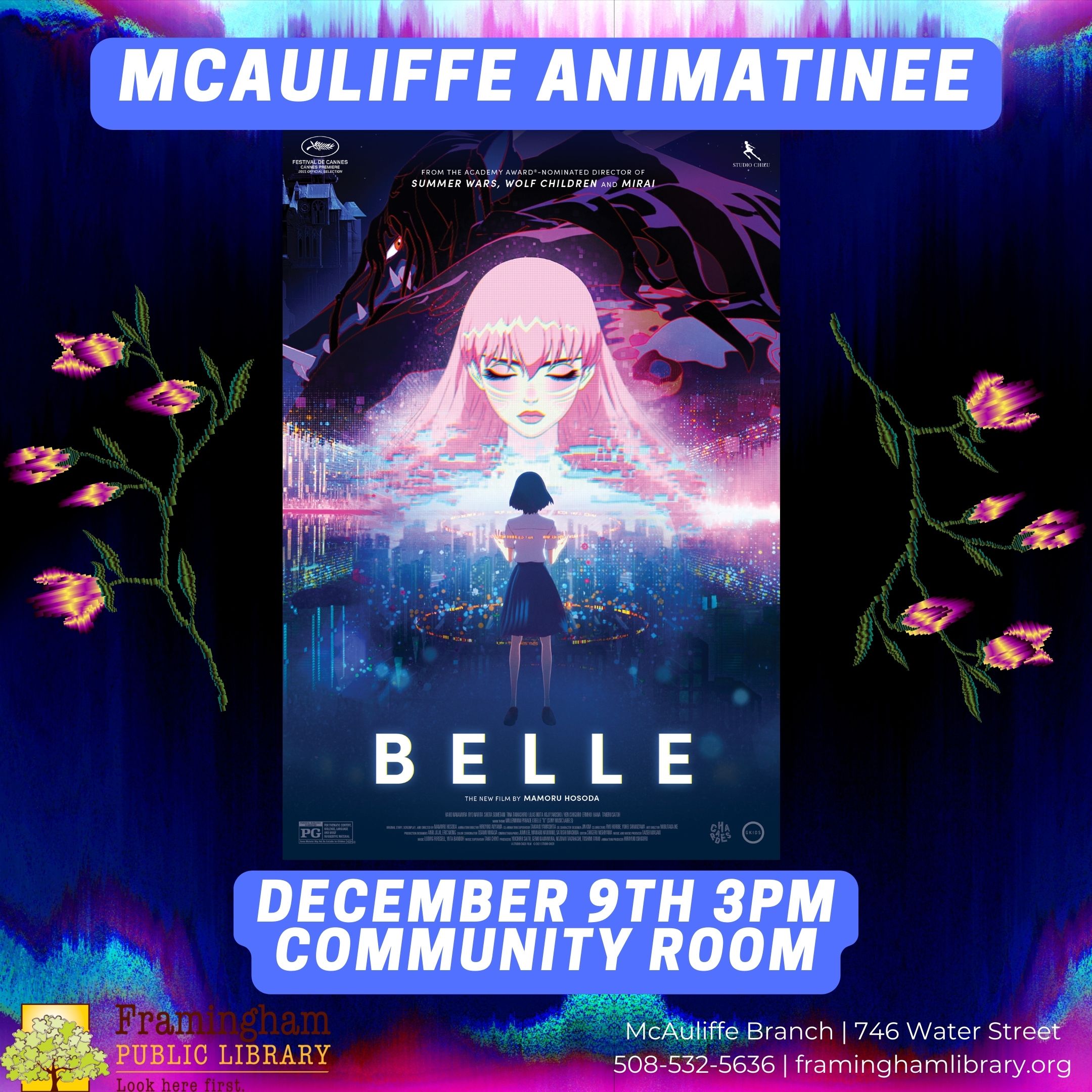 McAuliffe Animatinee: Belle (2021, PG, 2h 2m) thumbnail Photo