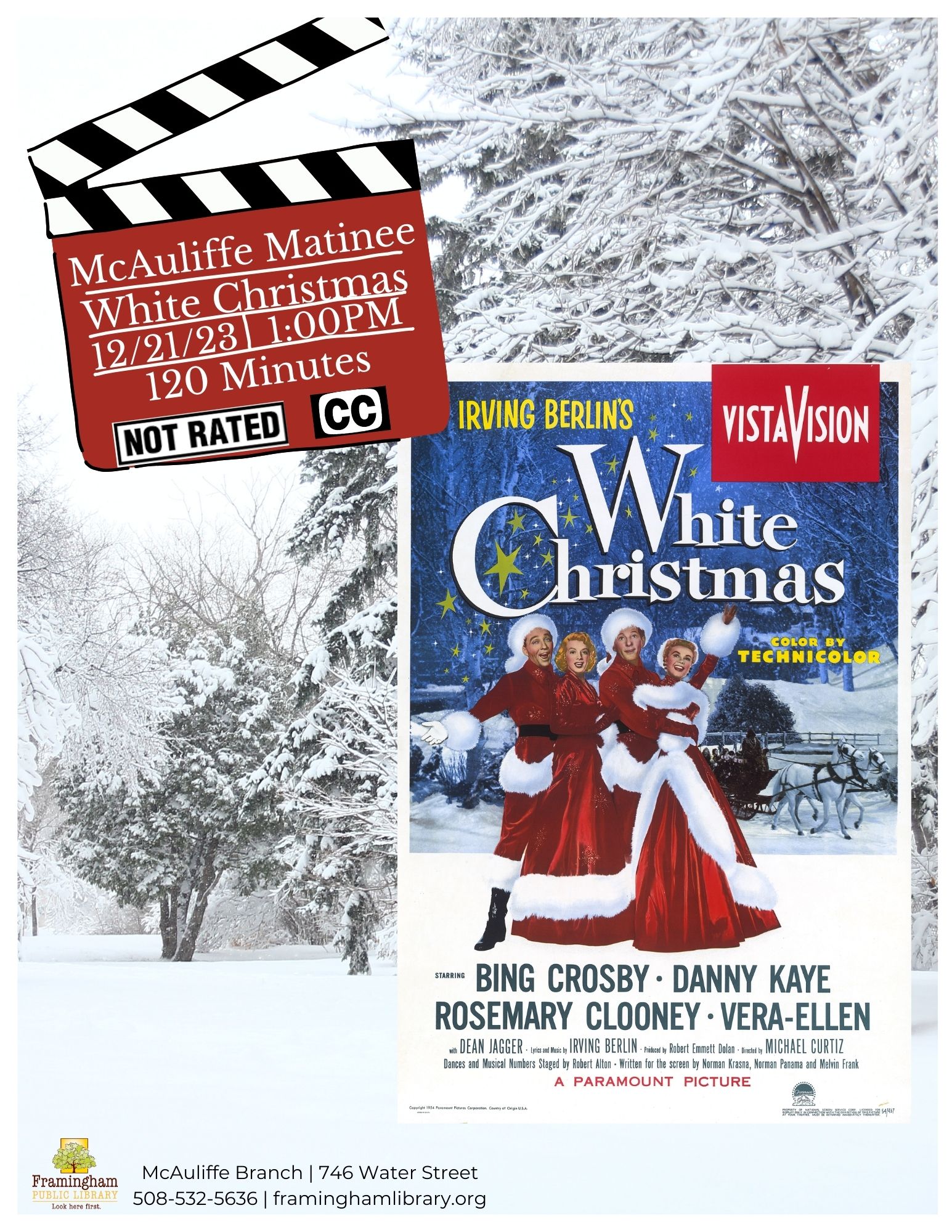 Musicals at McAuliffe: White Christmas (NR, 1954, 2h) thumbnail Photo